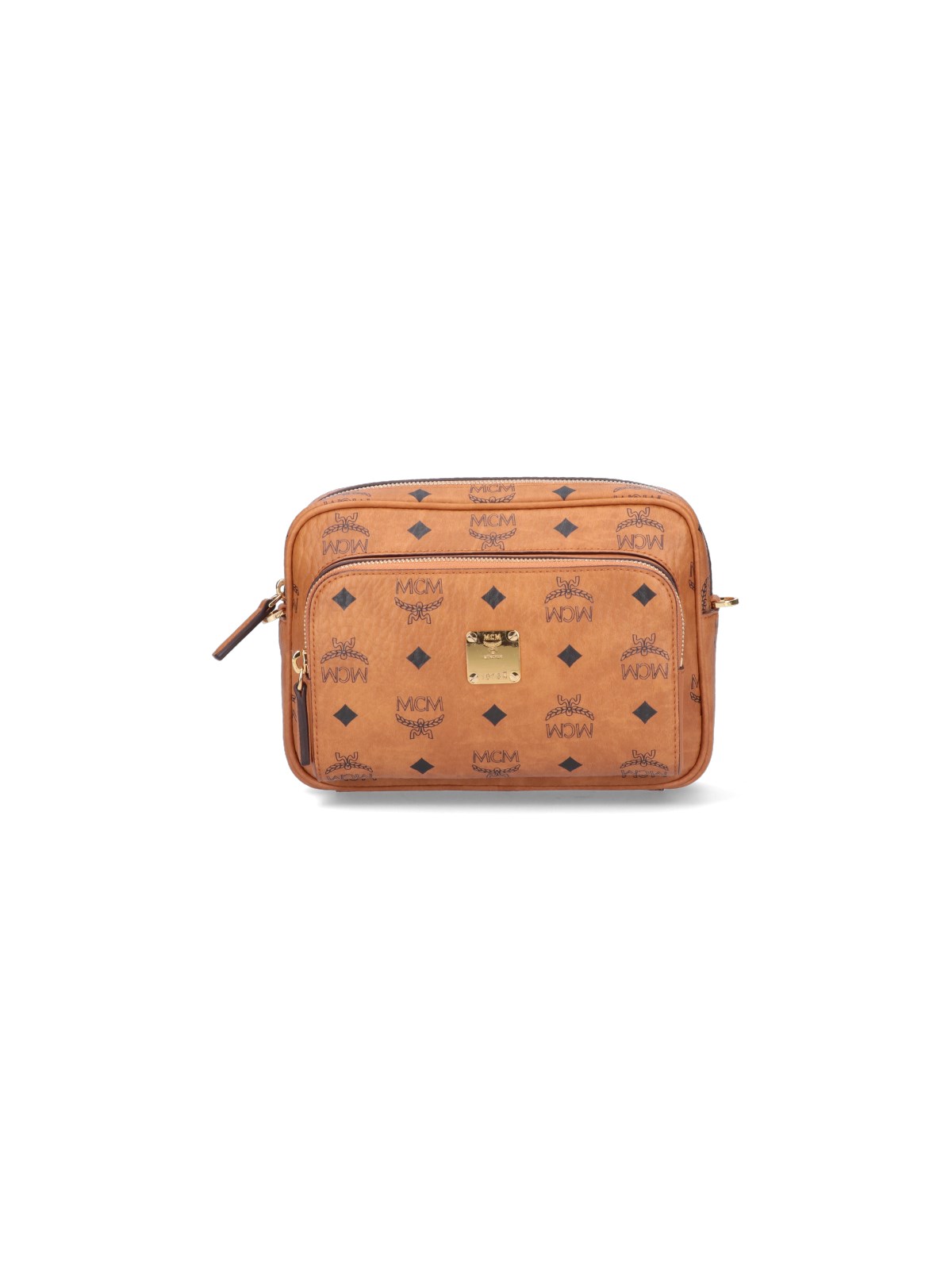 Shop Mcm 'klassik' Shoulder Bag In Brown