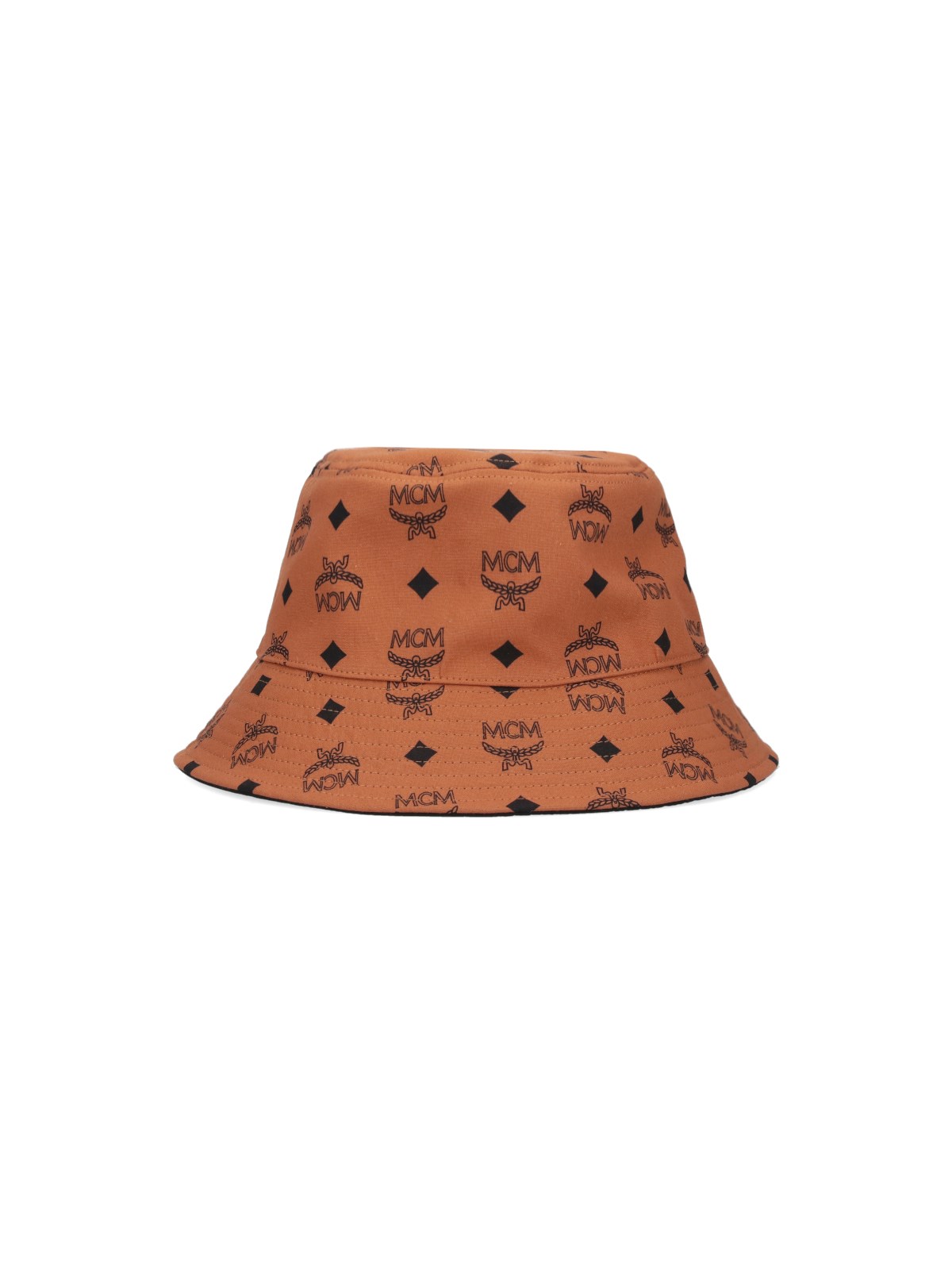 Shop Mcm Reversible Bucket Hat In Brown