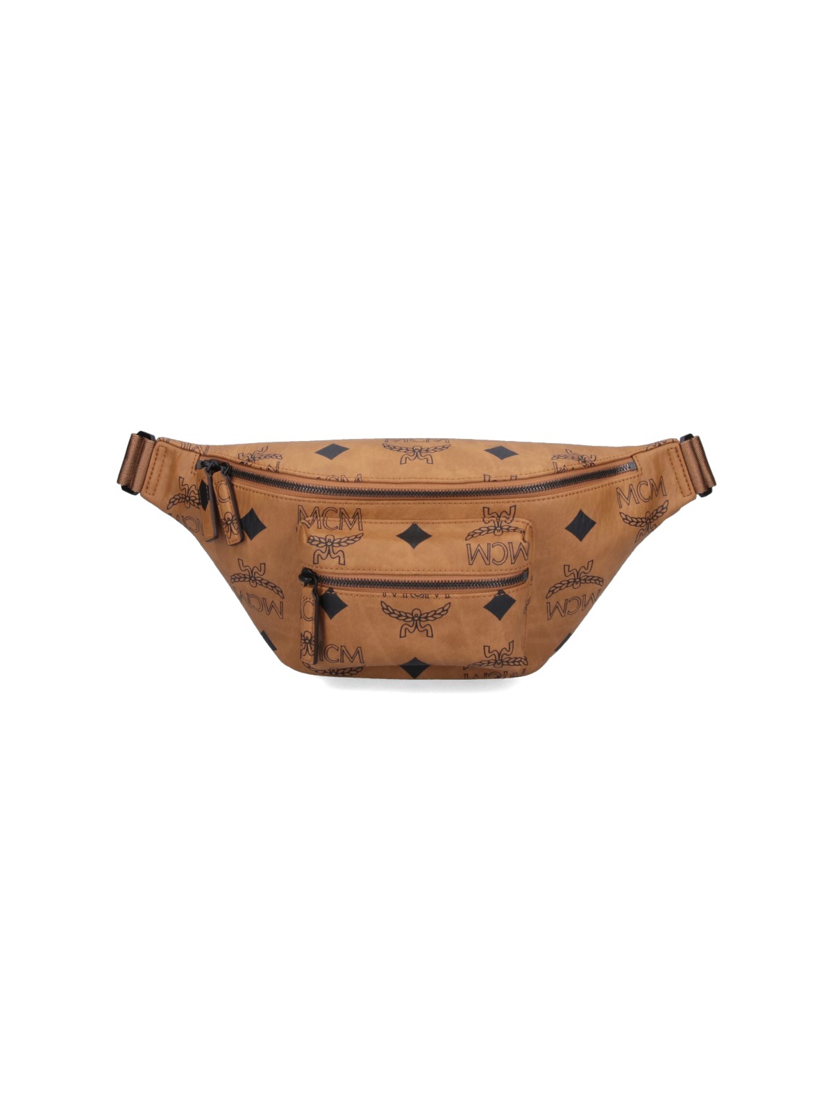 Shop Mcm "maxi Visetos" Waist Bag In Brown