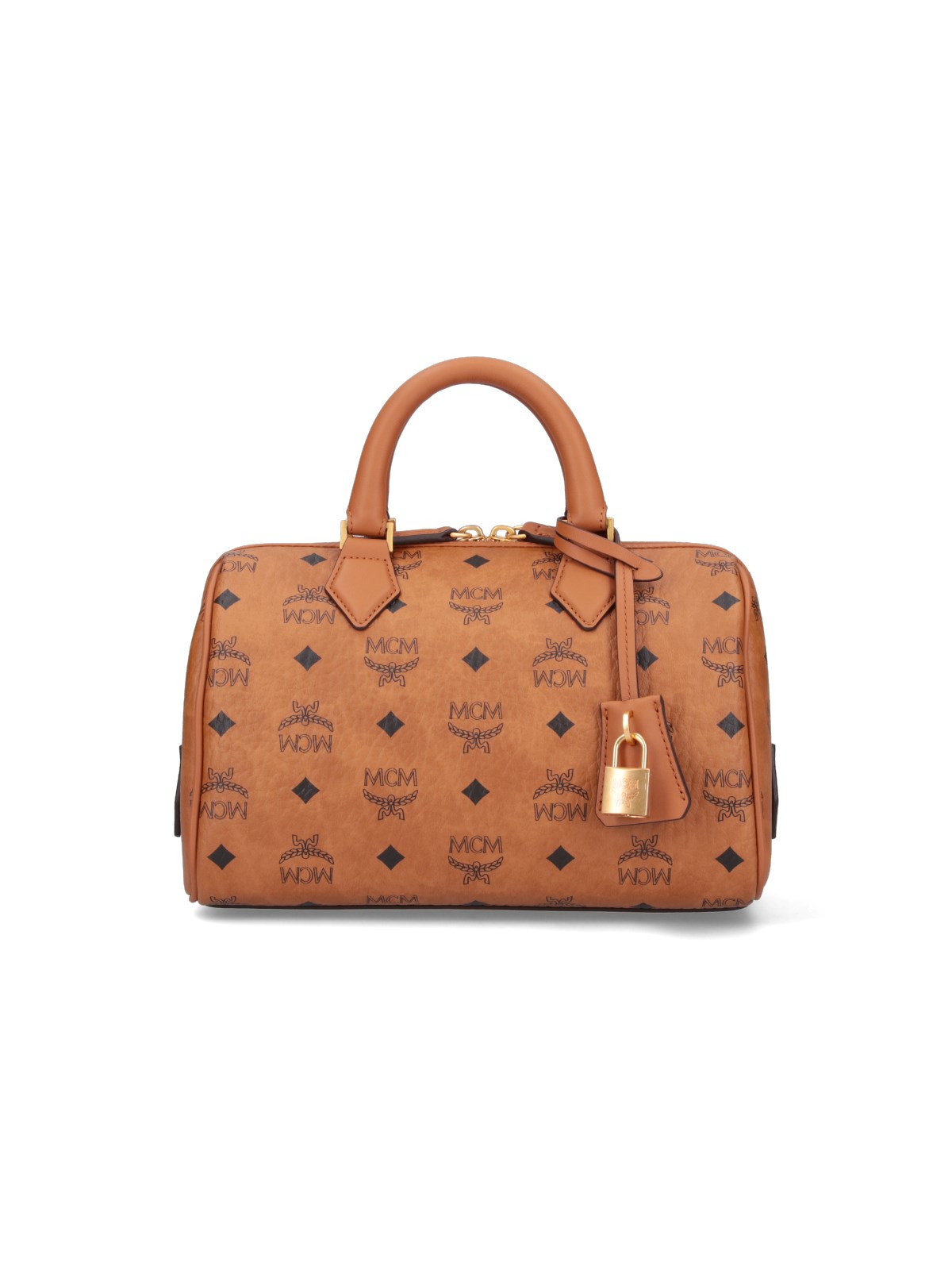 Shop Mcm "ella Boston" Trunk Bag In Brown