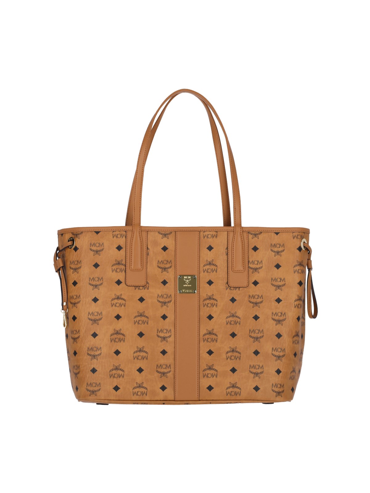 Shop Mcm Reversible Mini Tote Bag "liz" In Brown
