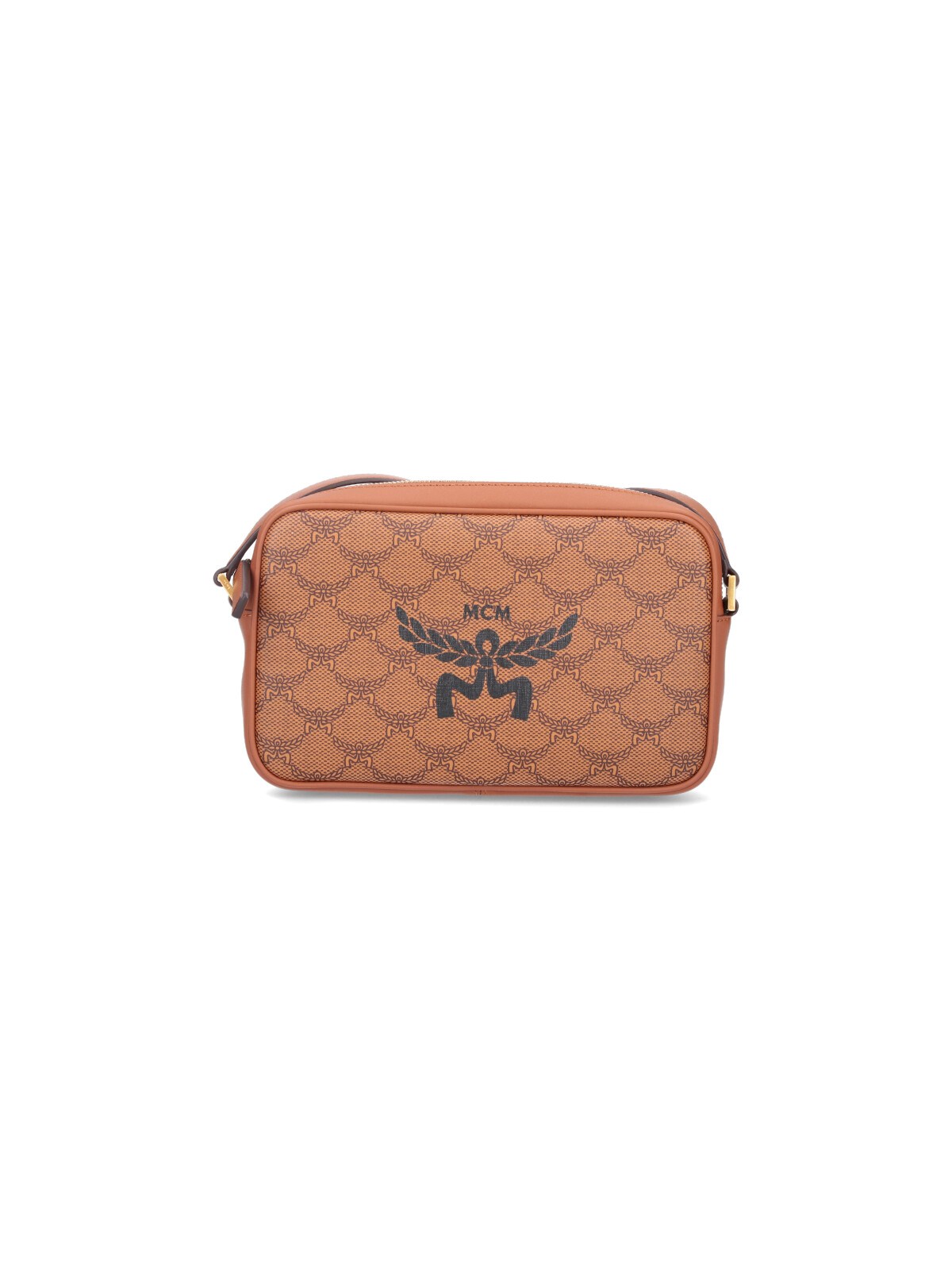 Shop Mcm Small Crossbody Bag "himmel" In Brown