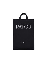 トートバッグ PATOU BLACK CANVAS SMALL TOTE PATOU SHOPPING BAG Patou | Patou canvas tote in organic cotton