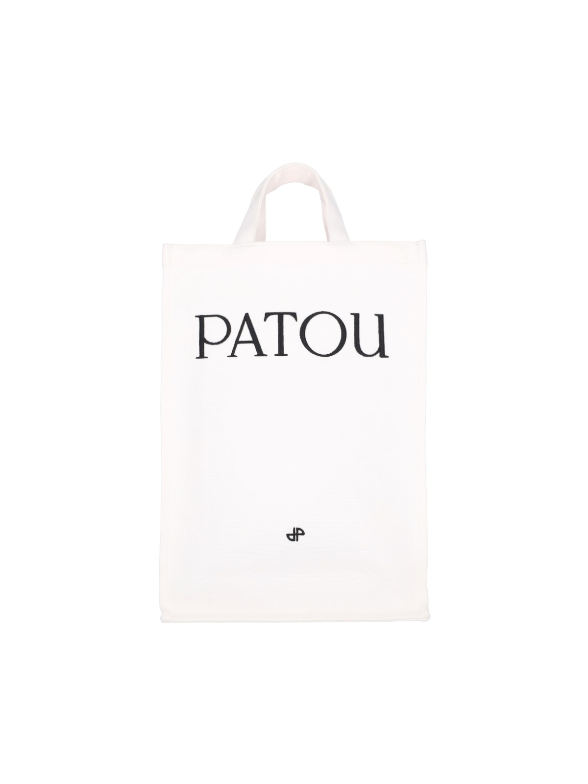 Shop Patou Vertical Logo Tote Bag In White