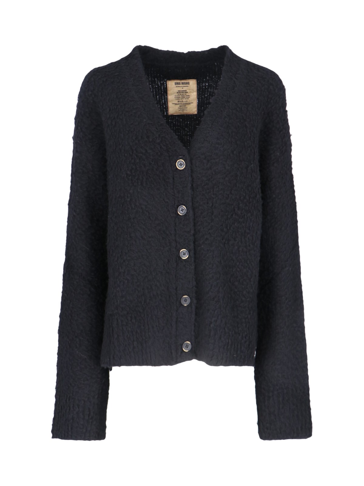 Shop Uma Wang V-neck Cardigan In Black  