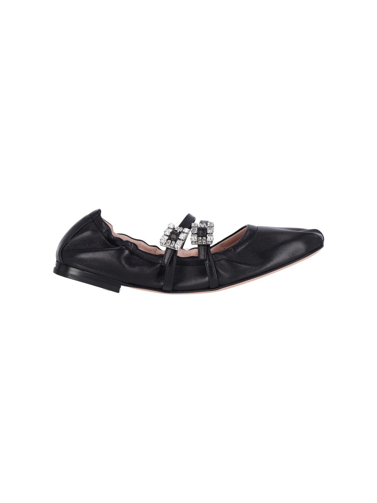 Shop Roger Vivier Ballet Flats With Straps In Black  