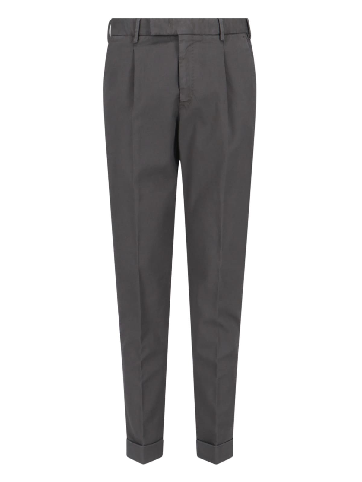 Shop Pt Torino Tailored Trousers In Gray