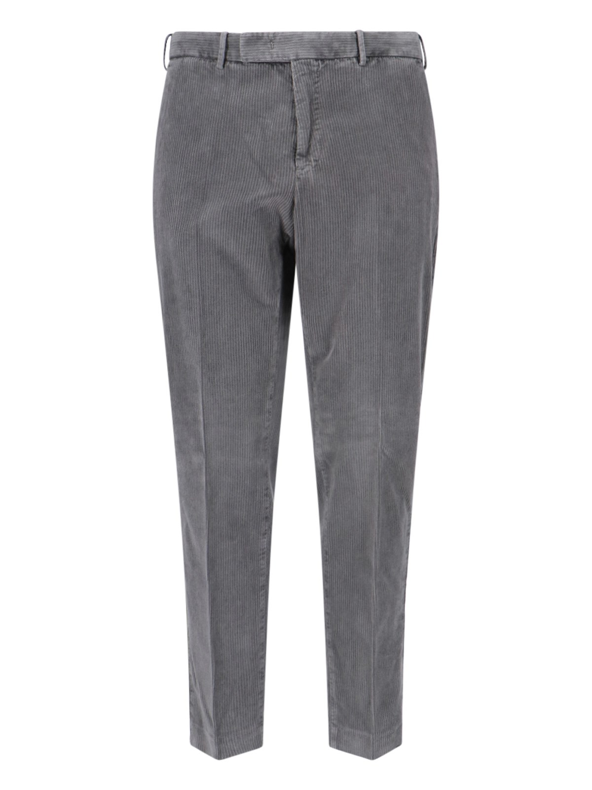 Shop Pt Torino Corduroy Straight Pants "rebel" In Gray