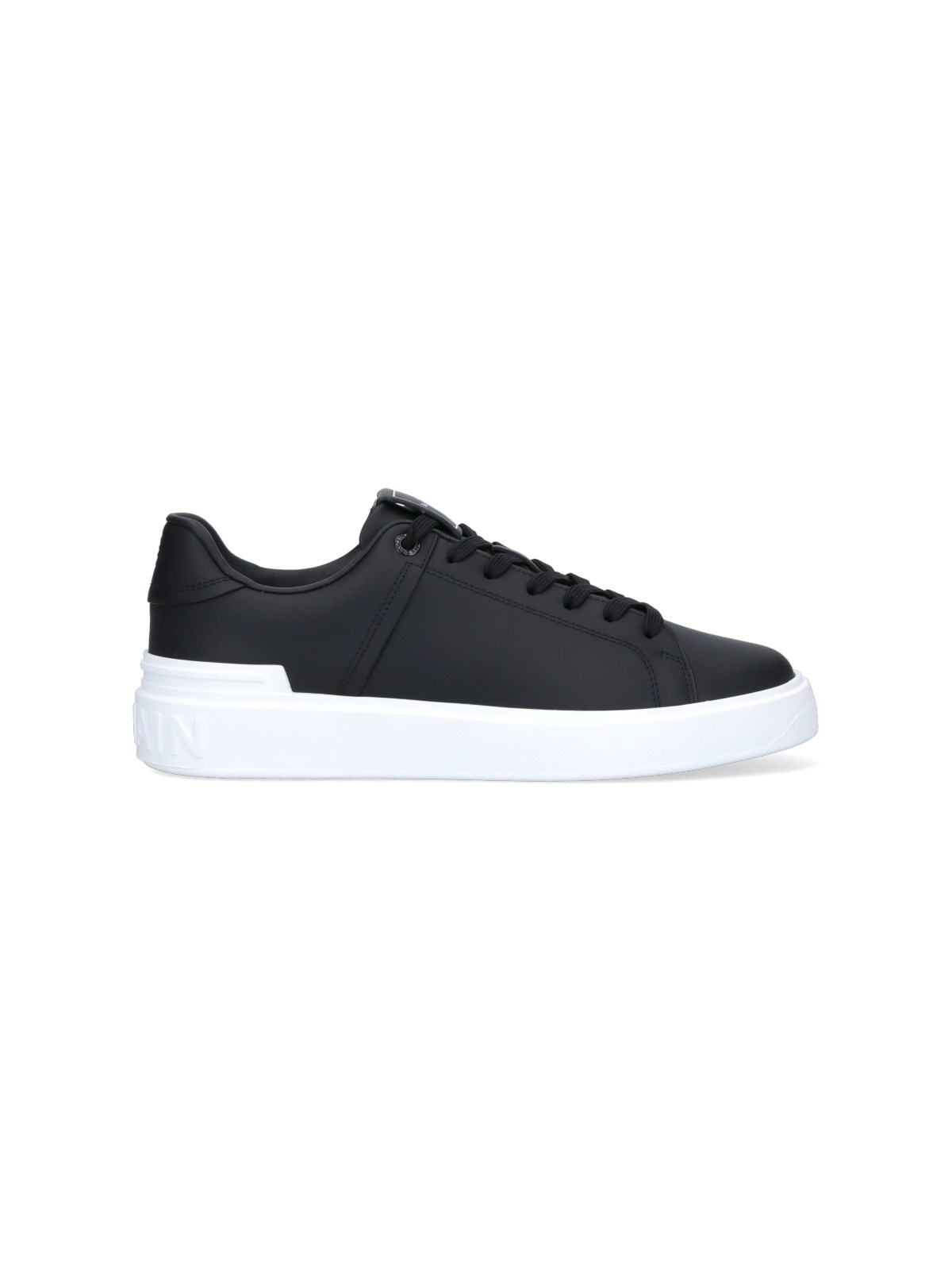 Shop Balmain "b-court" Low-top Sneakers In Black  