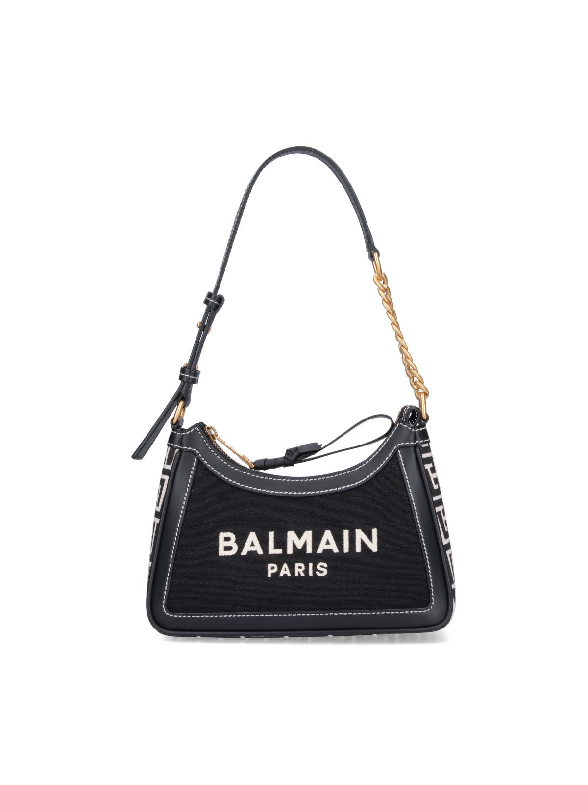 Shop Balmain Hand Pouch "b-army" In Black  