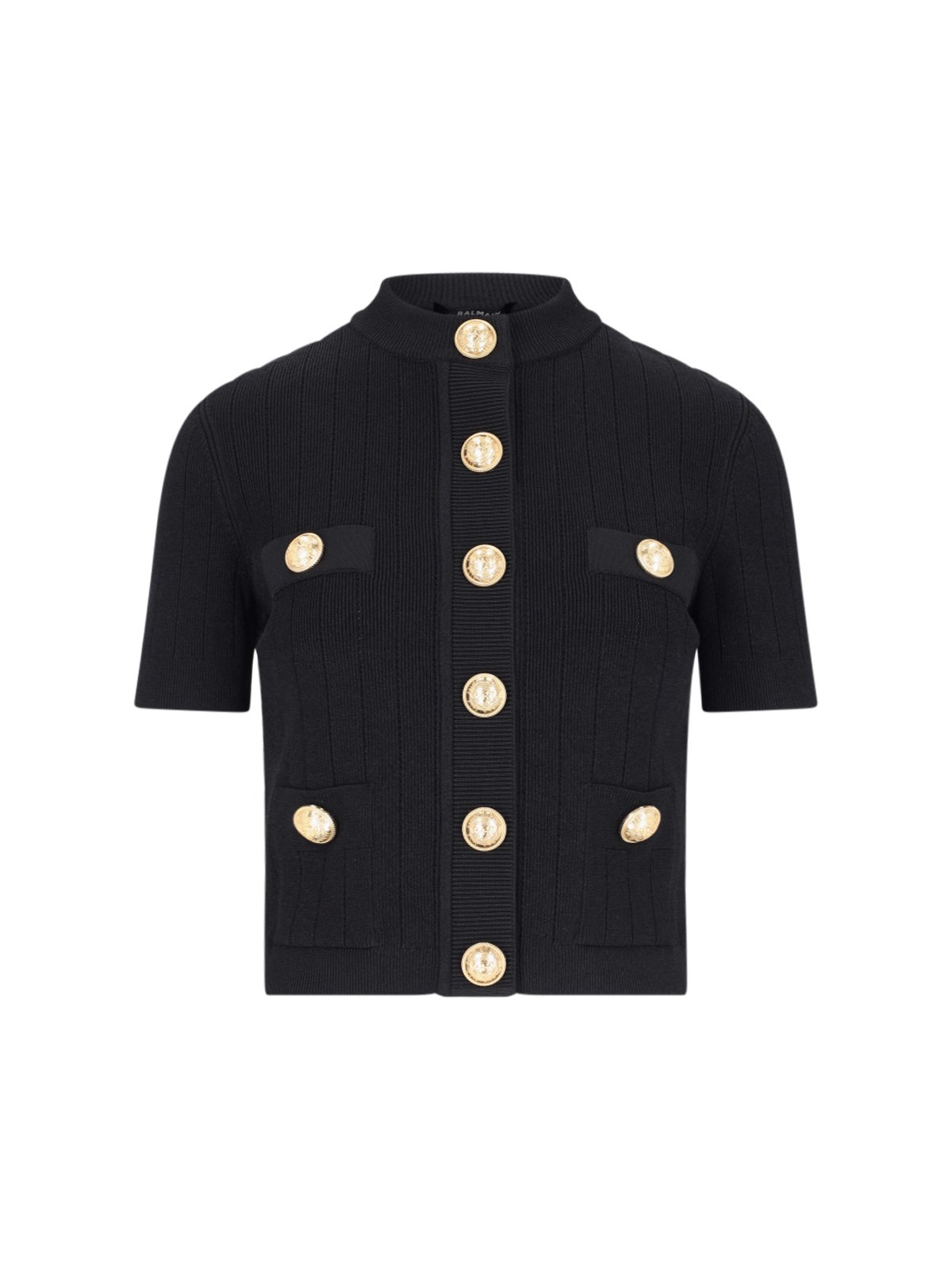 Balmain Knitted Cardigan In Black  