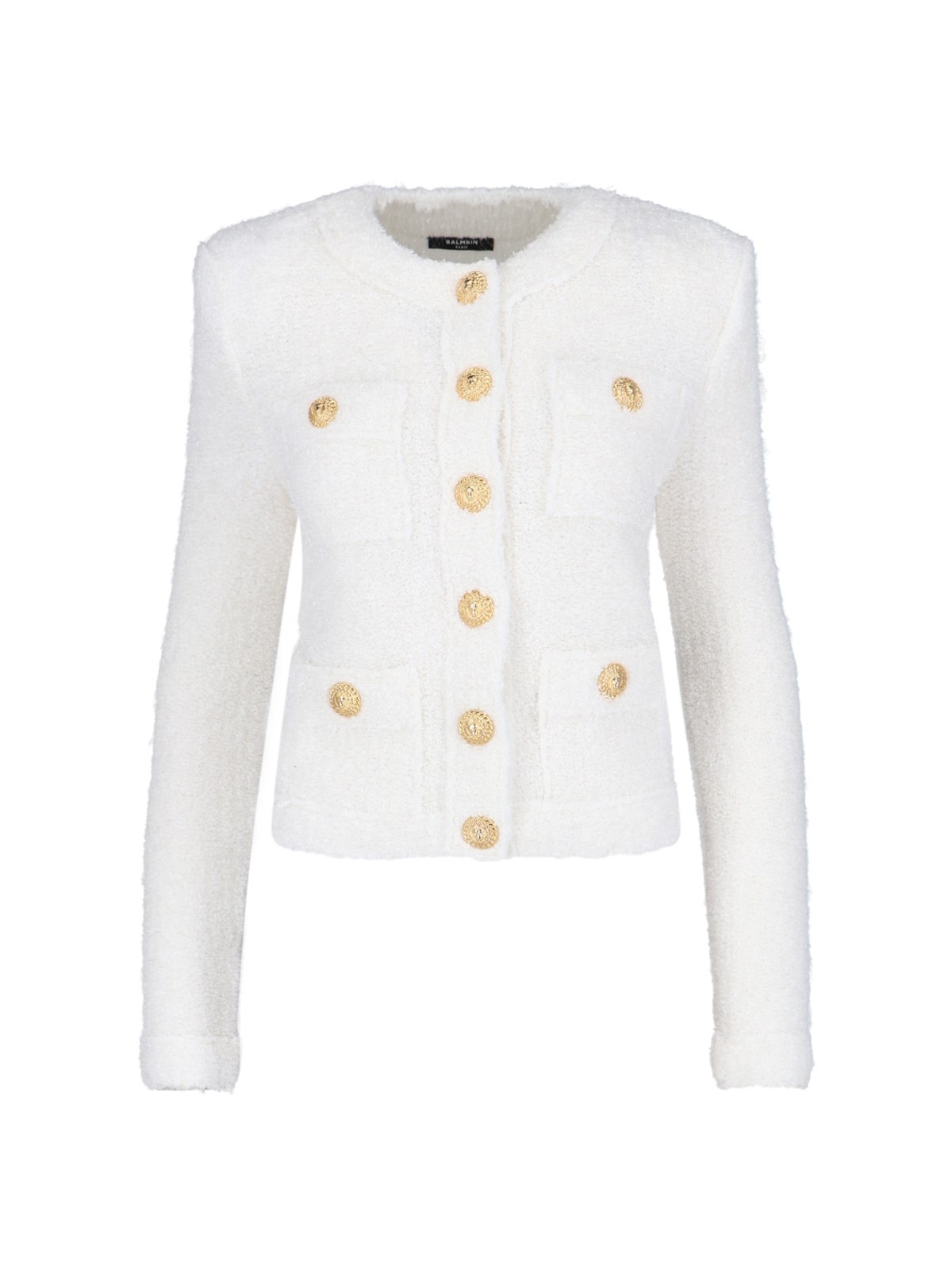 BALMAIN FOUR POCKETS CROPPED JACKET 