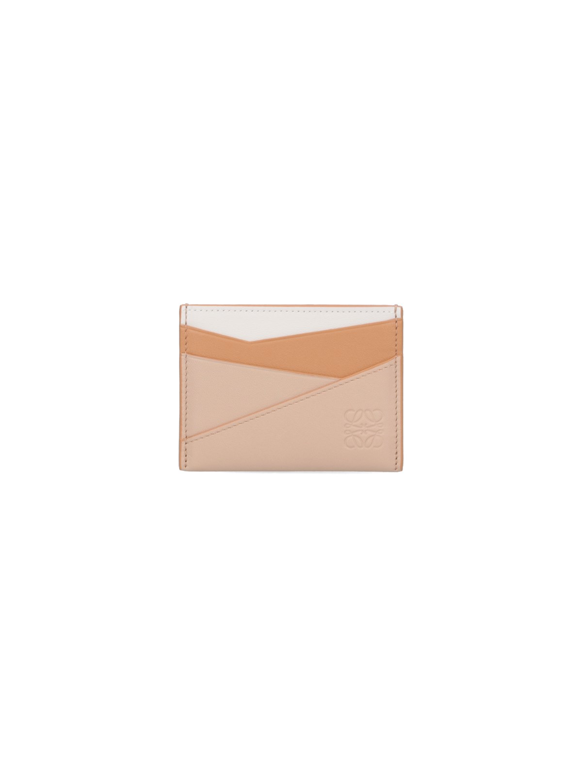Loewe Puzzle Leather Cardholder In Pink