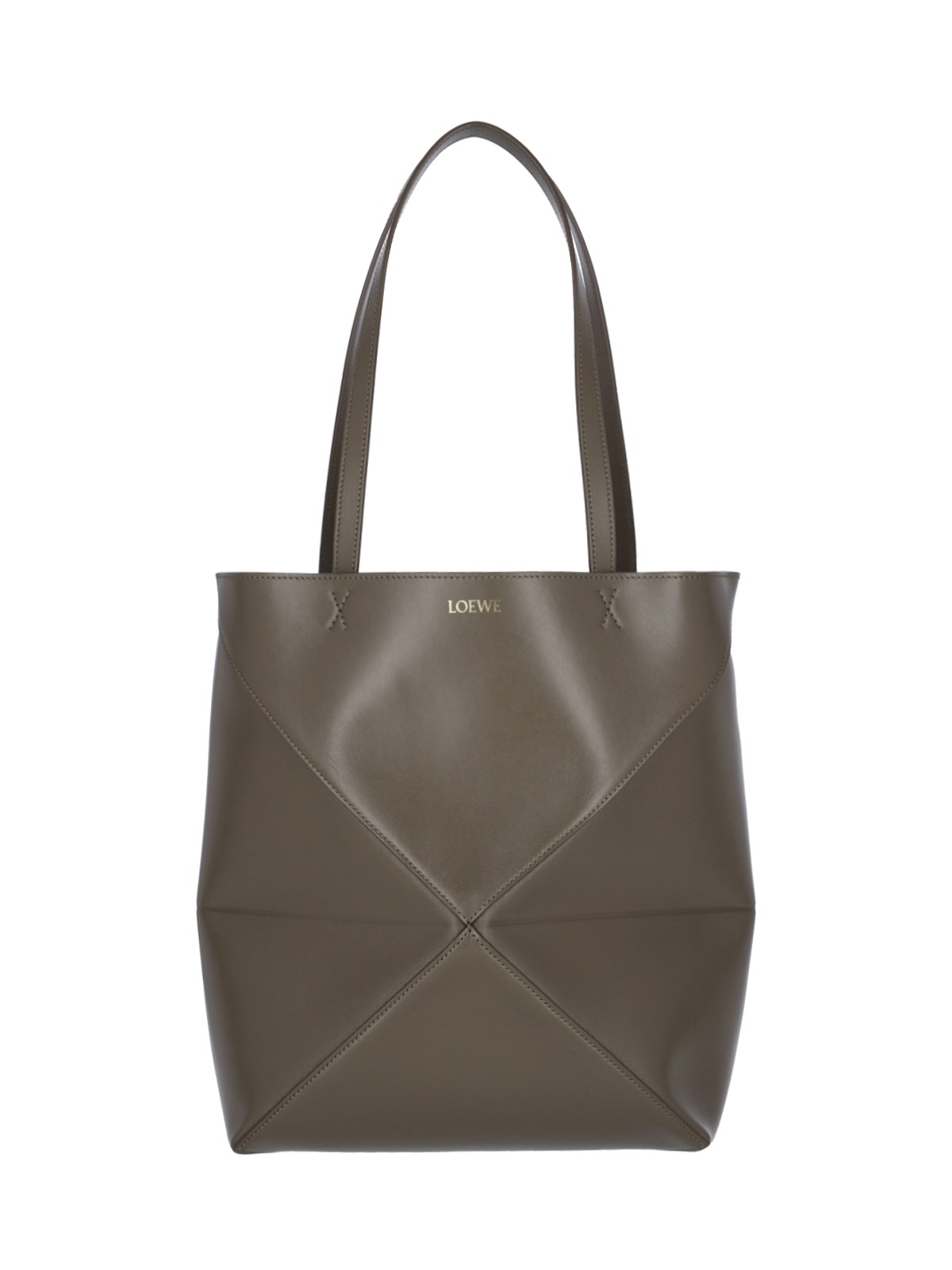 Shop Loewe 'puzzle Fold' Tote Bag In Green