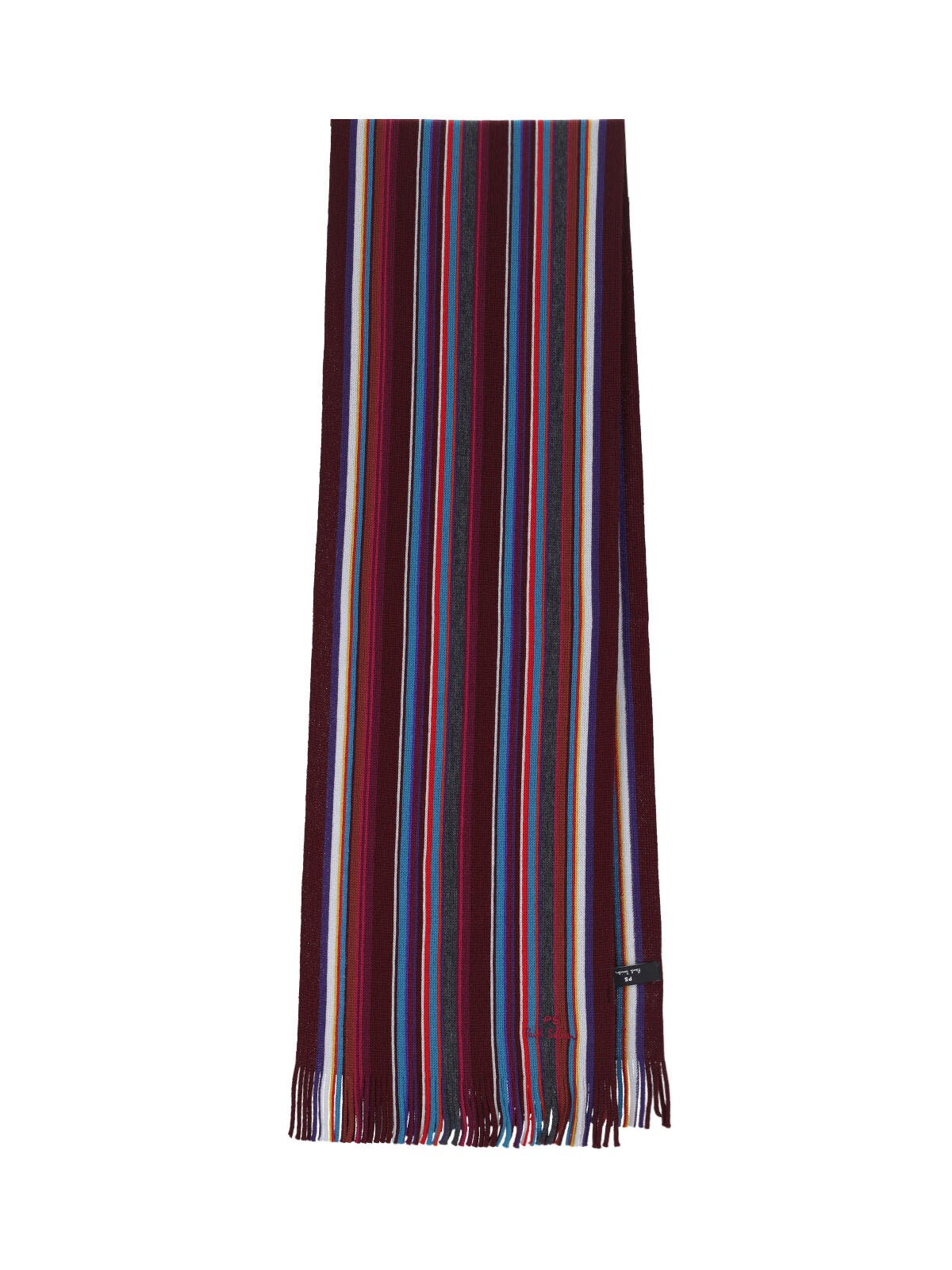 Shop Paul Smith 'multcolour Stripe' Striped Shawl In Red