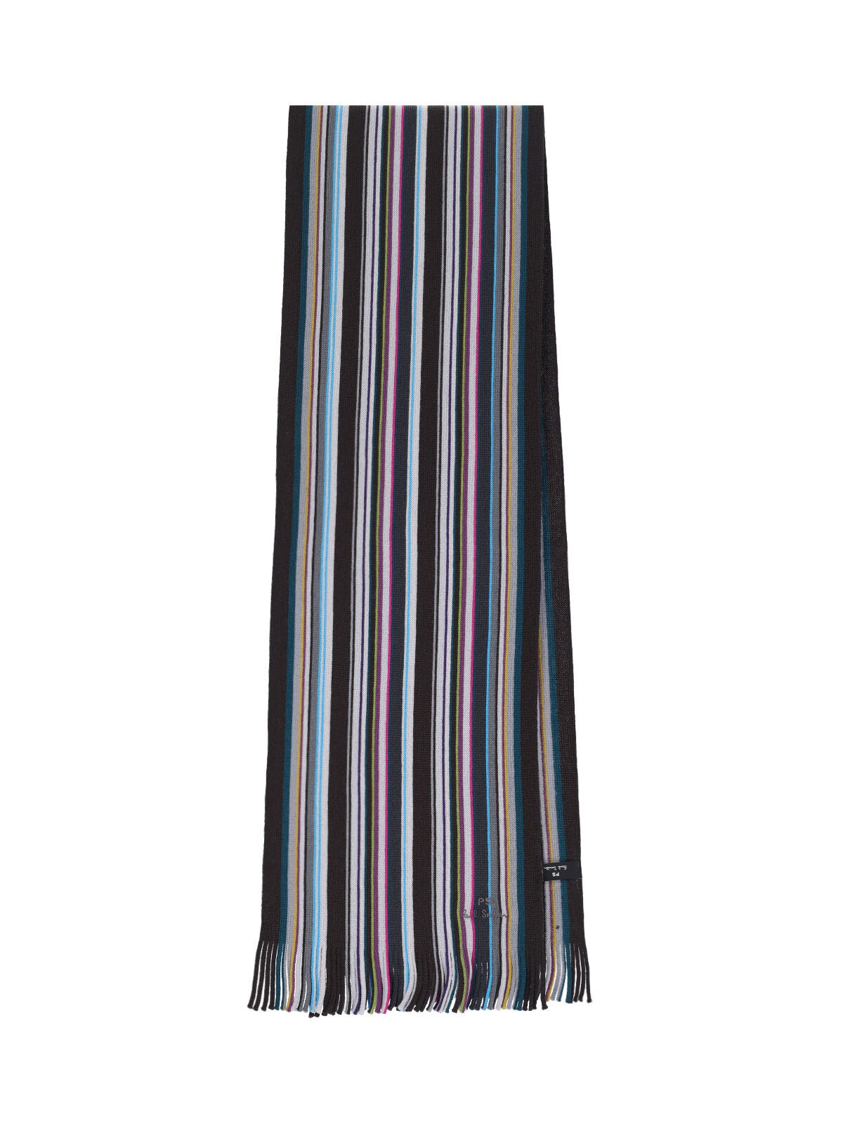 Shop Paul Smith 'multcolour Stripe' Striped Shawl In Brown