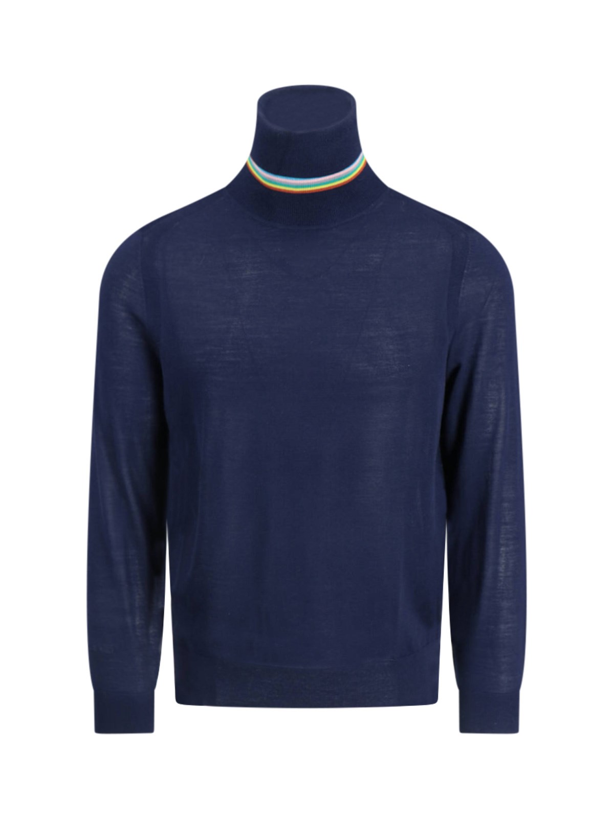 Shop Paul Smith "signature Stripe" Turtleneck Sweater In Blue