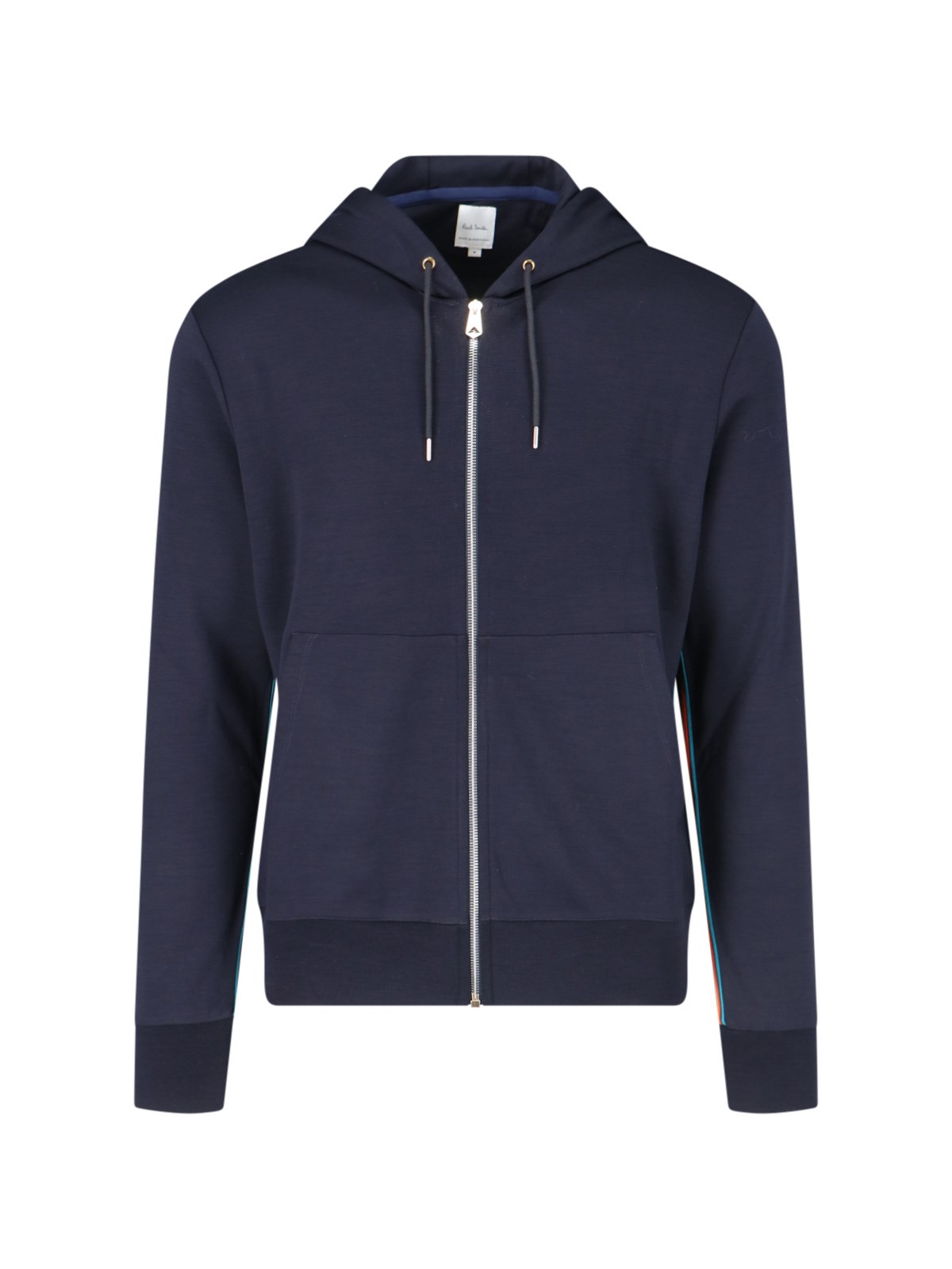 Shop Paul Smith 'signature Stripe' Zip Sweatshirt In Blue