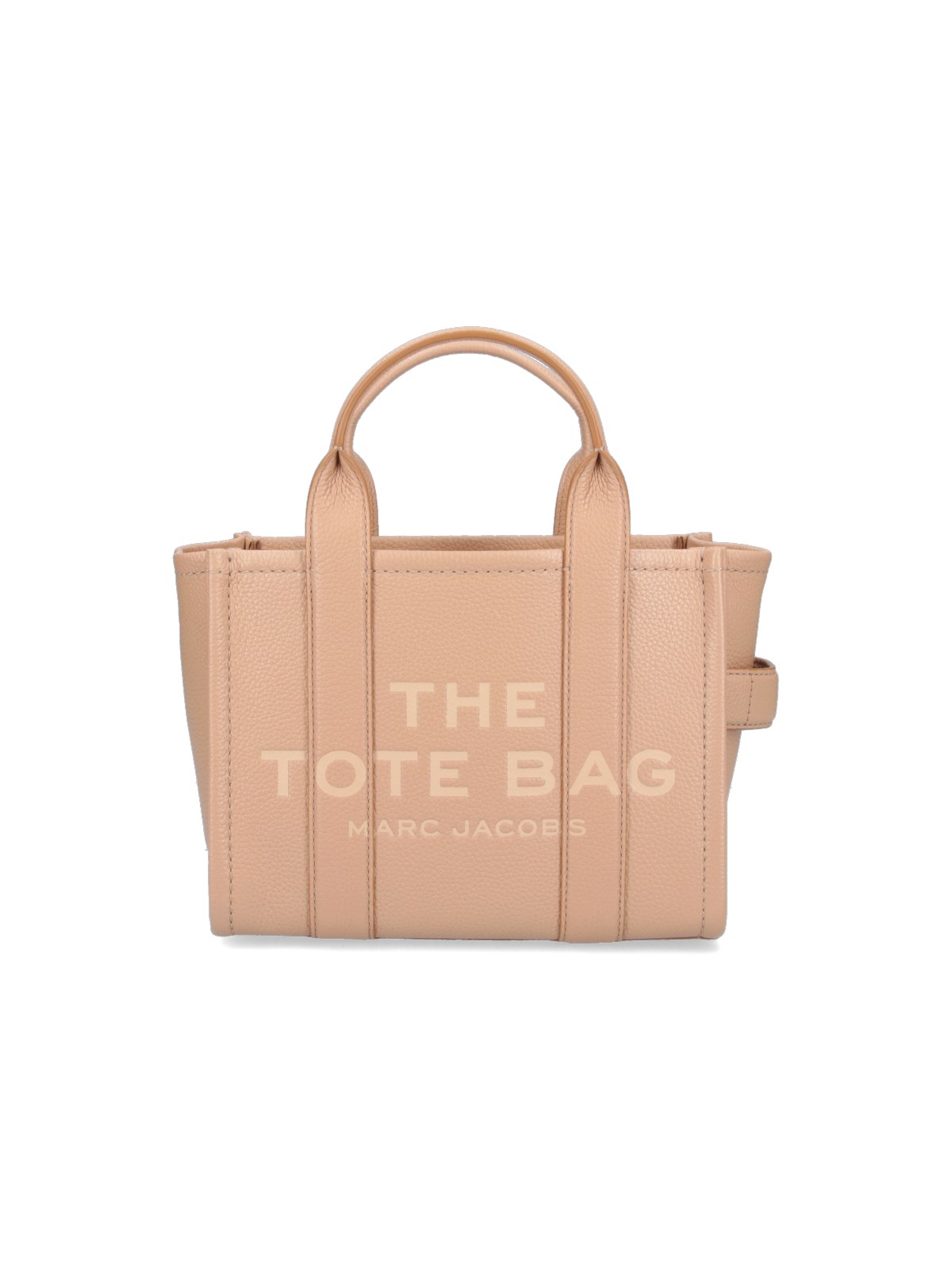 Shop Marc Jacobs "the Small Tote" Bag In Beige