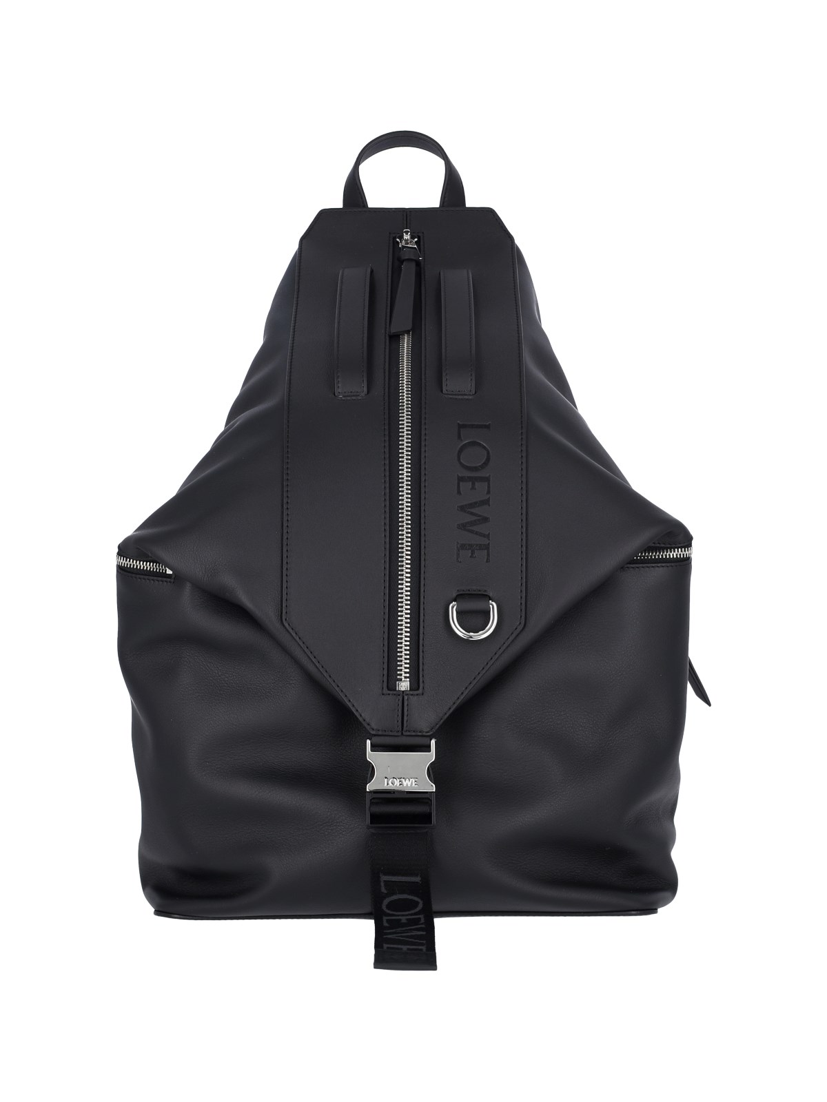 Loewe Logo Convertible Backpack In Black  