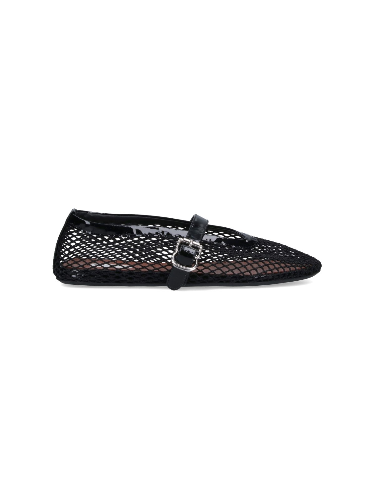 Alaïa Mesh Ballet Flats In Black  