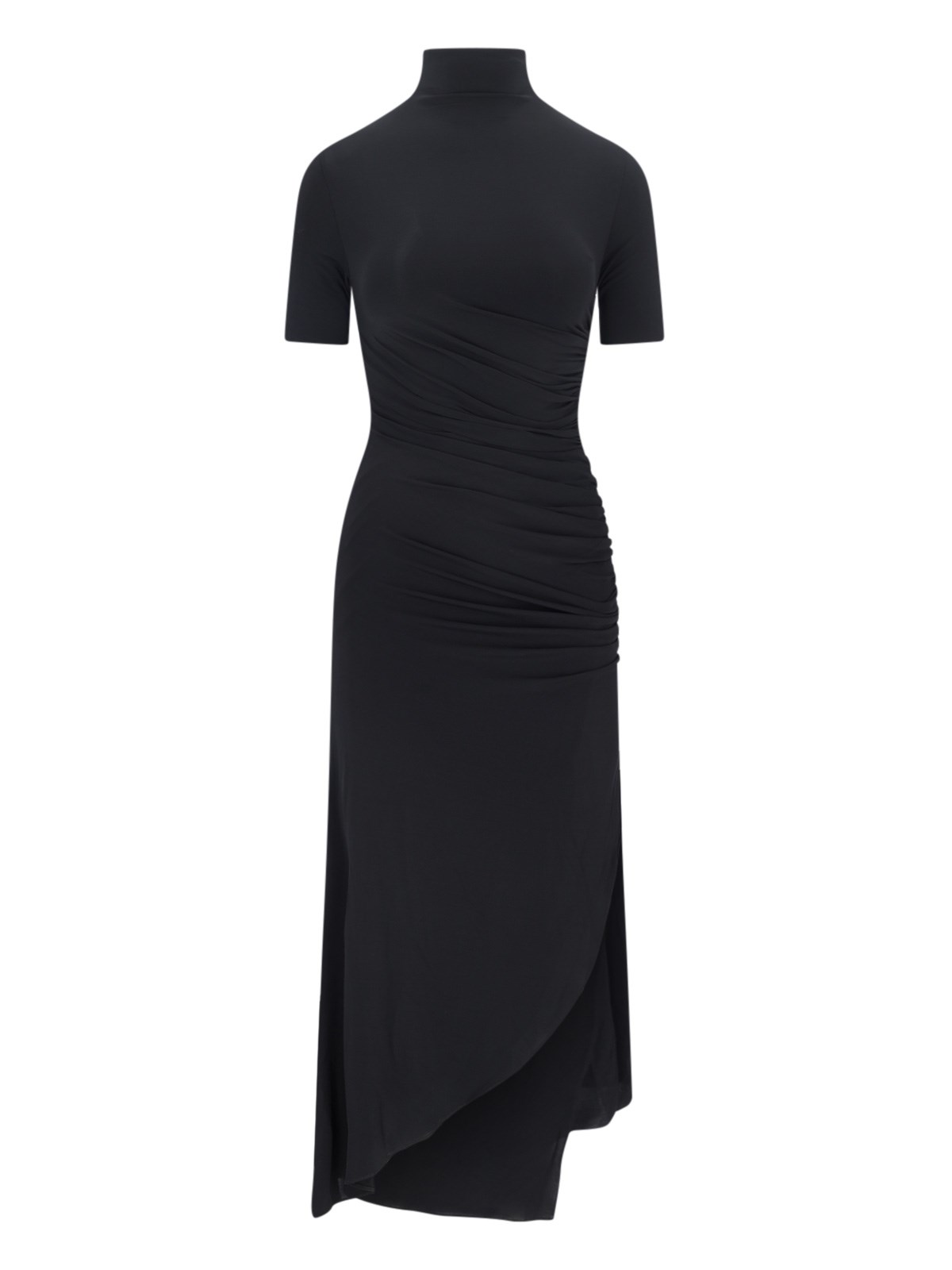 Shop Alaïa 'body Conscious' Draped Maxi Dress In Black  