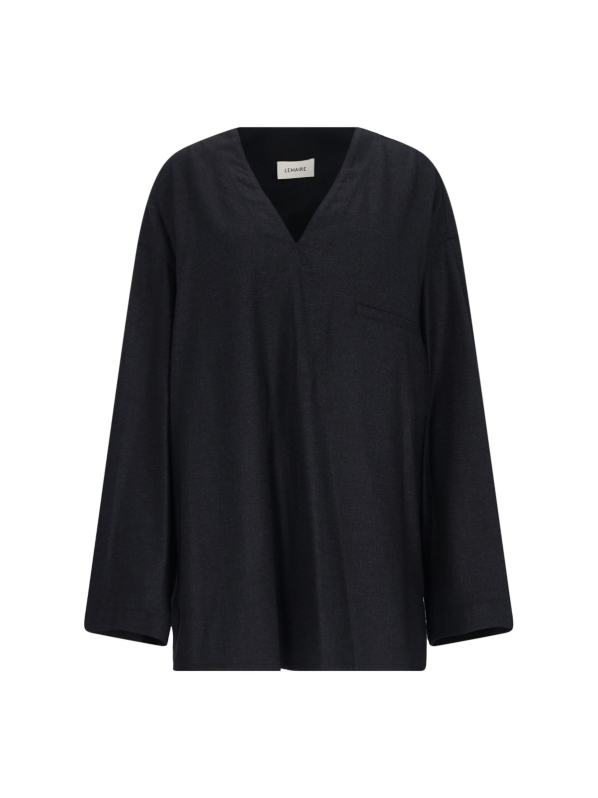 Shop Lemaire Oversize Blouse In Black  