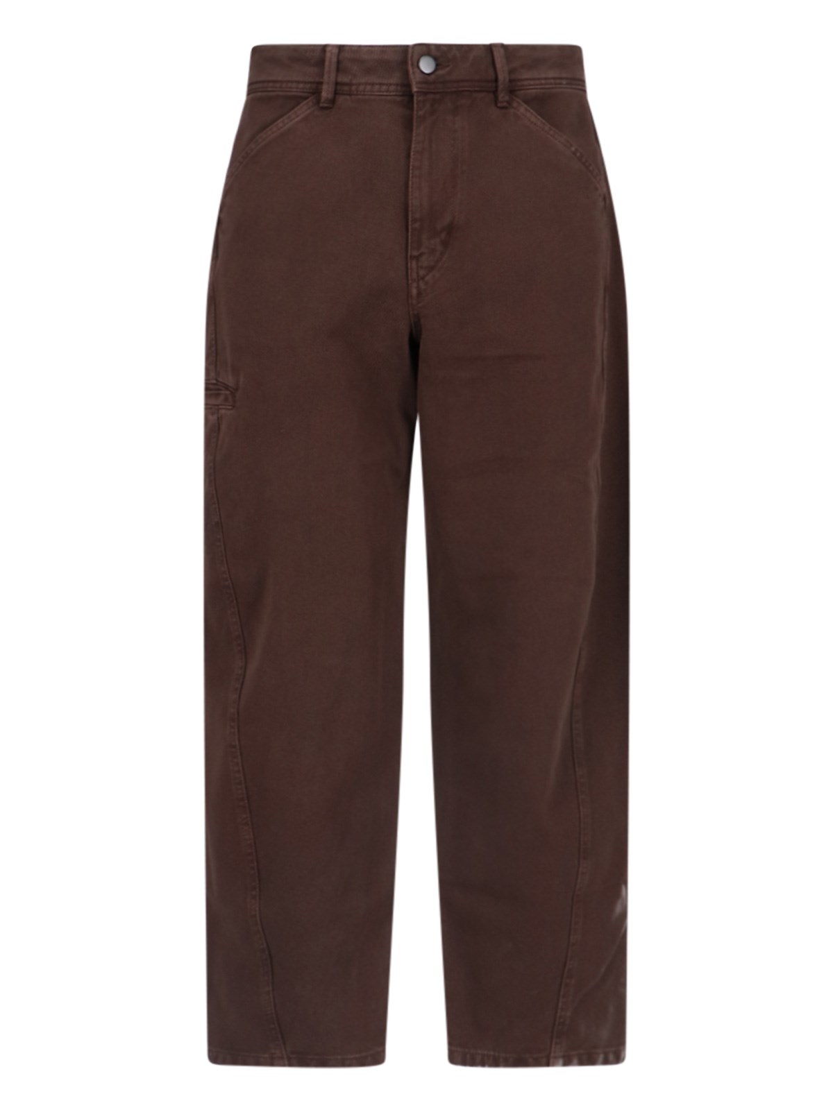 Shop Lemaire 'twisted' Carpenter Jeans In Brown