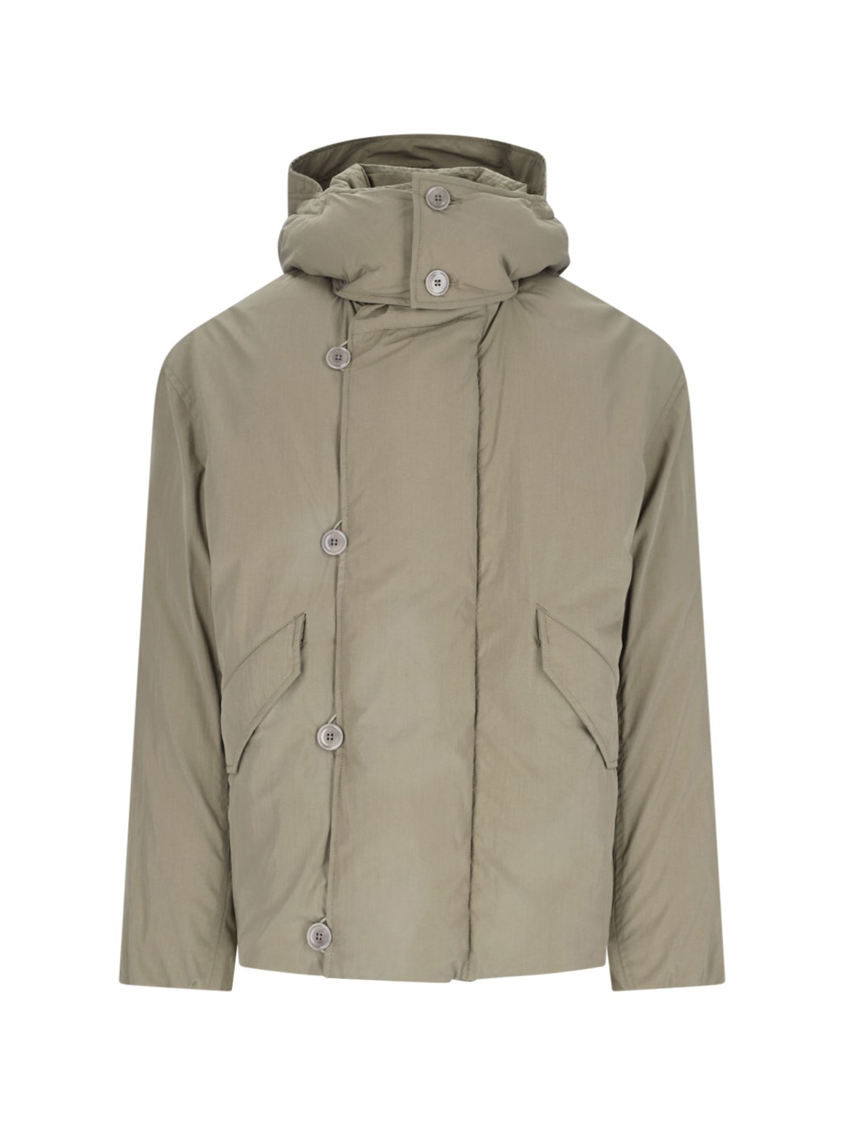 Shop Lemaire Hooded Blouson In Green