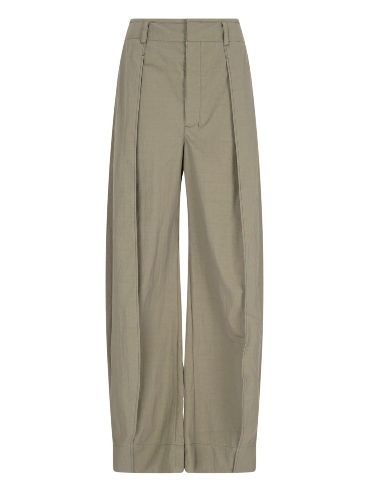 Shop Lemaire Tailored Trousers In Green