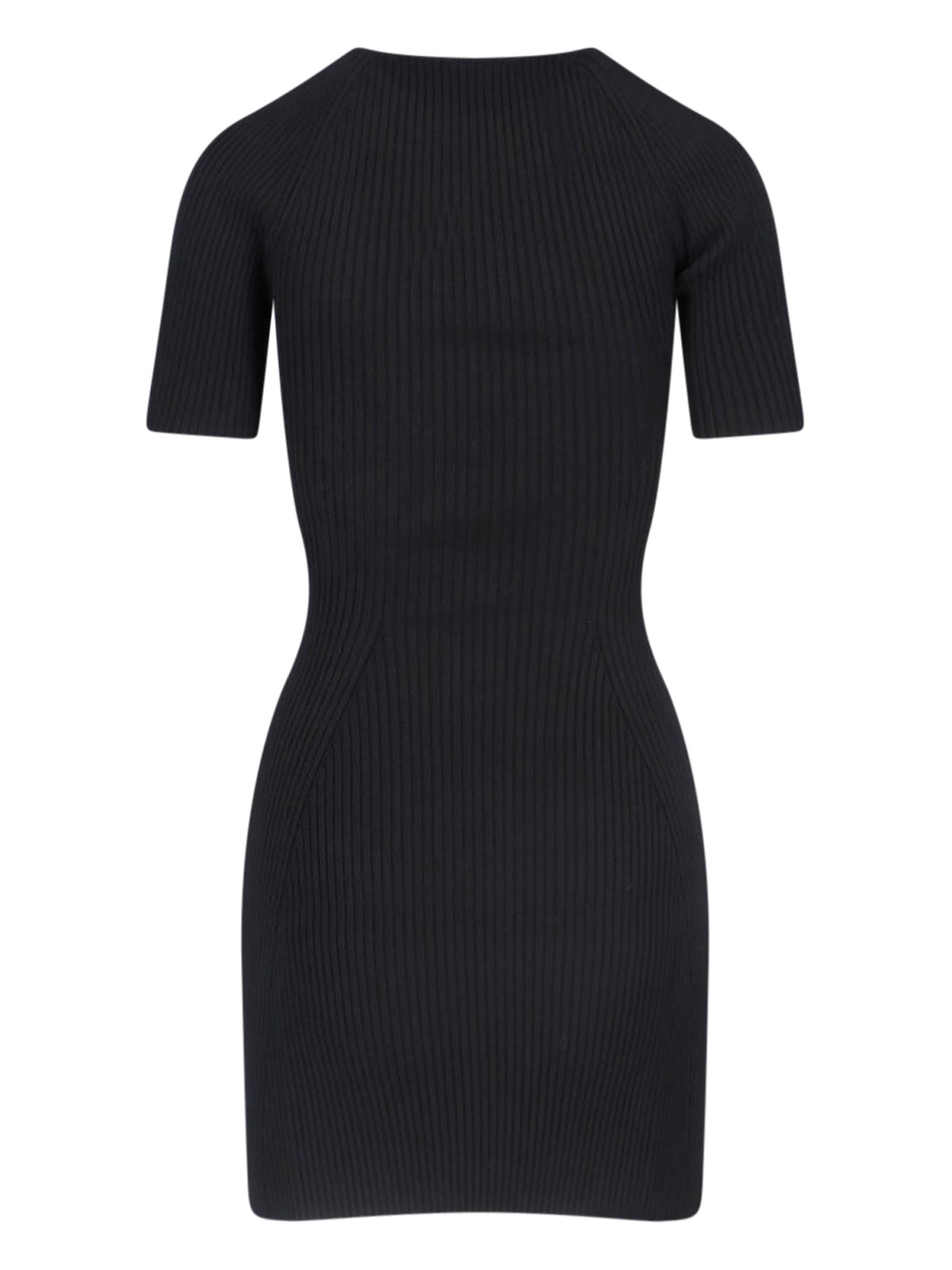 ワンピース Courreges Black Cotton Blend Mini Dress 19674581_44043111_600.jpg