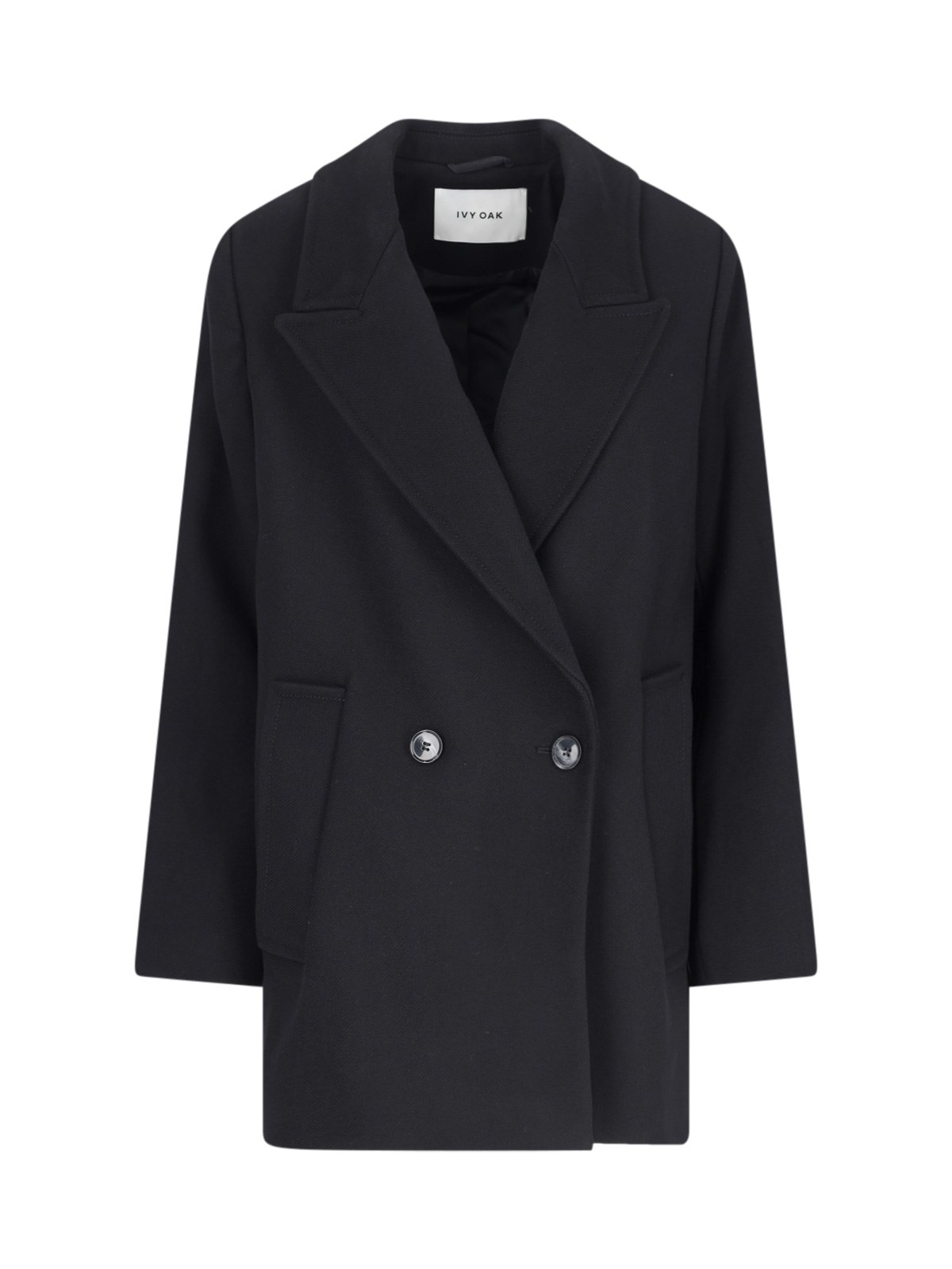 Shop Ivy & Oak 'jenna' Double-breasted Jacket In Black  