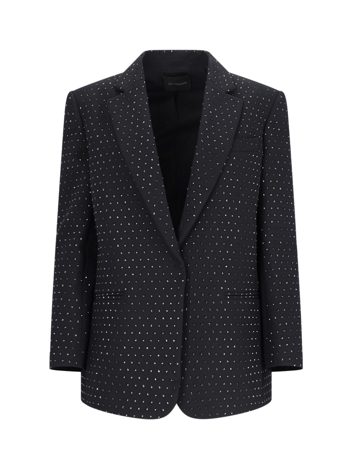 Shop The Andamane Blazer With Rhinestones In Black  