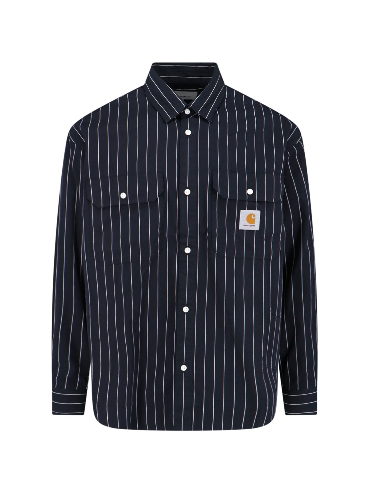 Shop Carhartt 'l/s Orlean' Shirt In Black  