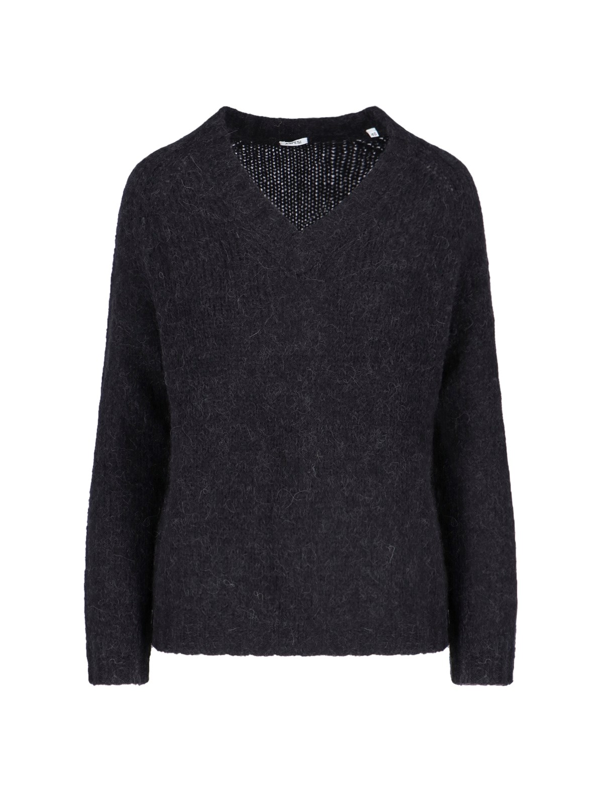 Shop Aspesi V-neck Sweater In Black  