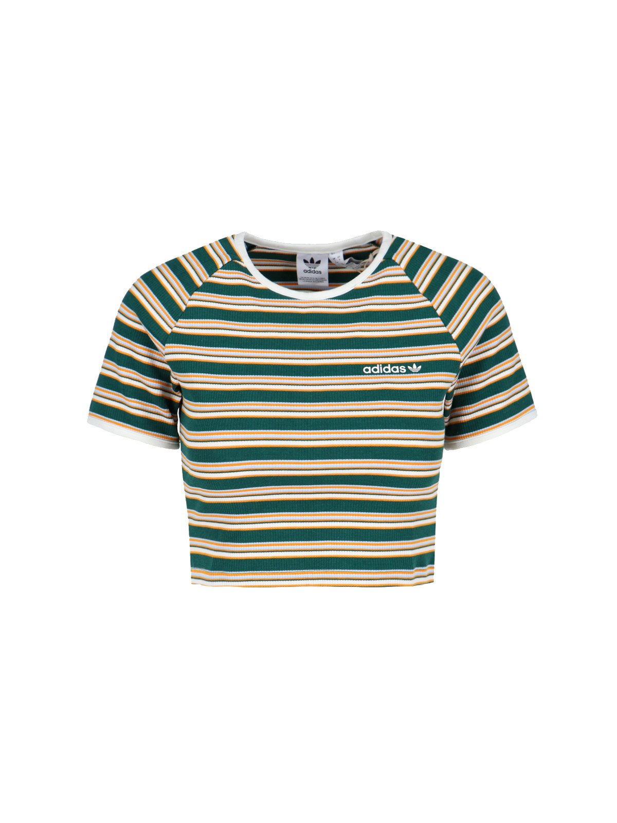 Adidas Originals Logo Crop T-shirt "80s" In Green
