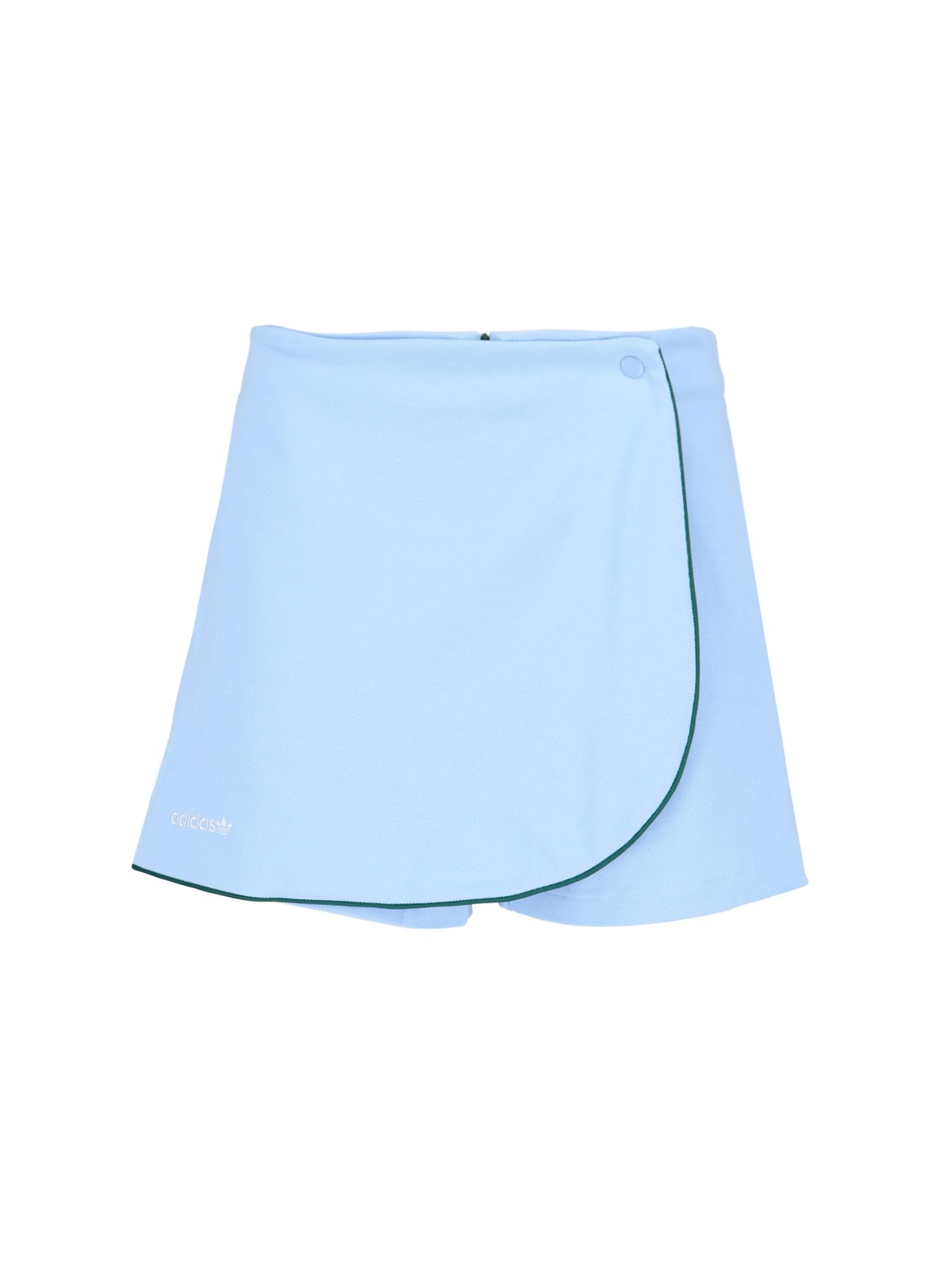 Adidas Originals Logo Skirt Jogger Shorts In Light Blue