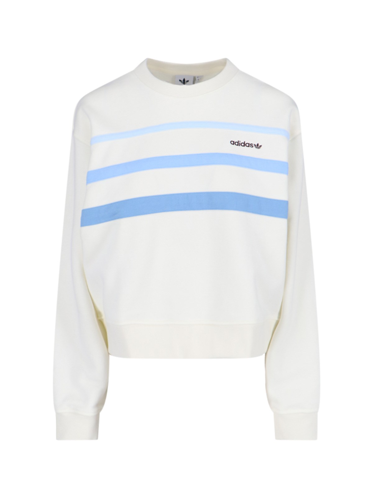 Shop Adidas Originals '80s' Crew Neck Sweatshirt In Cream