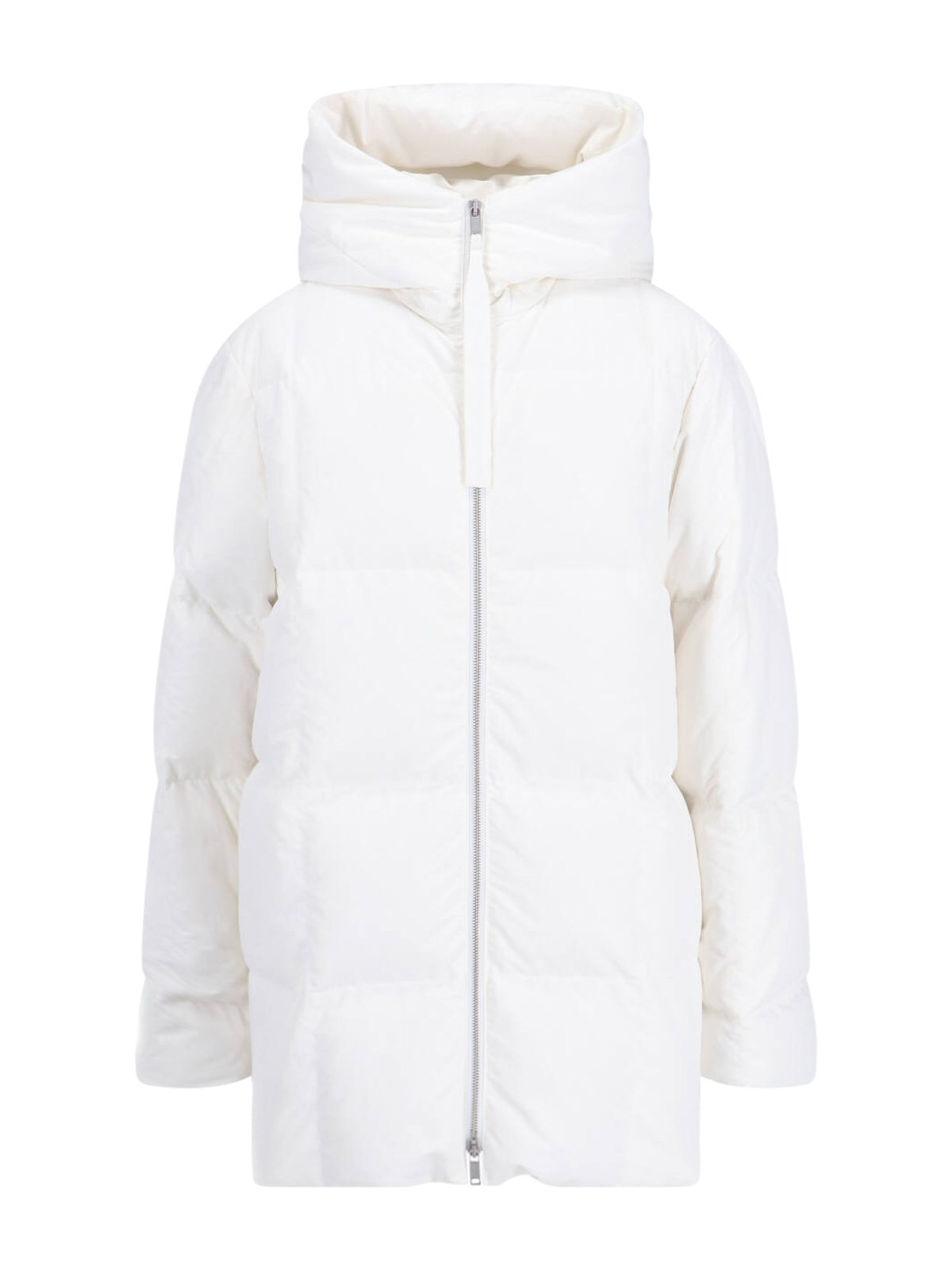 Shop Jil Sander Hooded Down Jacket In White