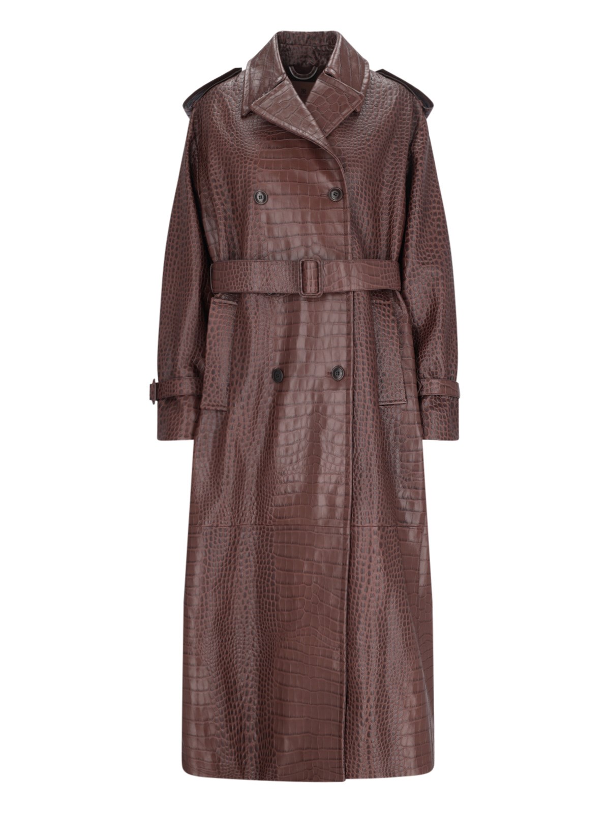 Ermanno scervino Crocodile print trench coat available on SUGAR 163235