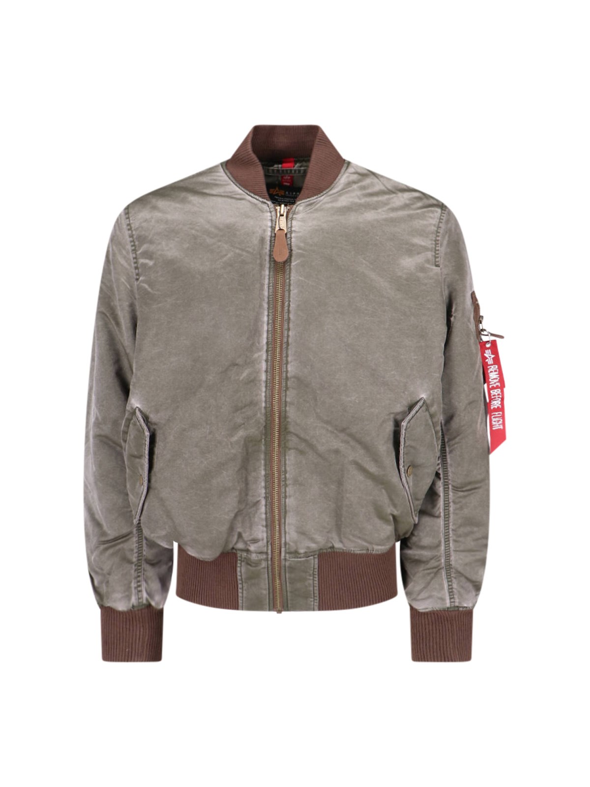 Shop Alpha Industries "ma-1" Bomber Jacket In Brown