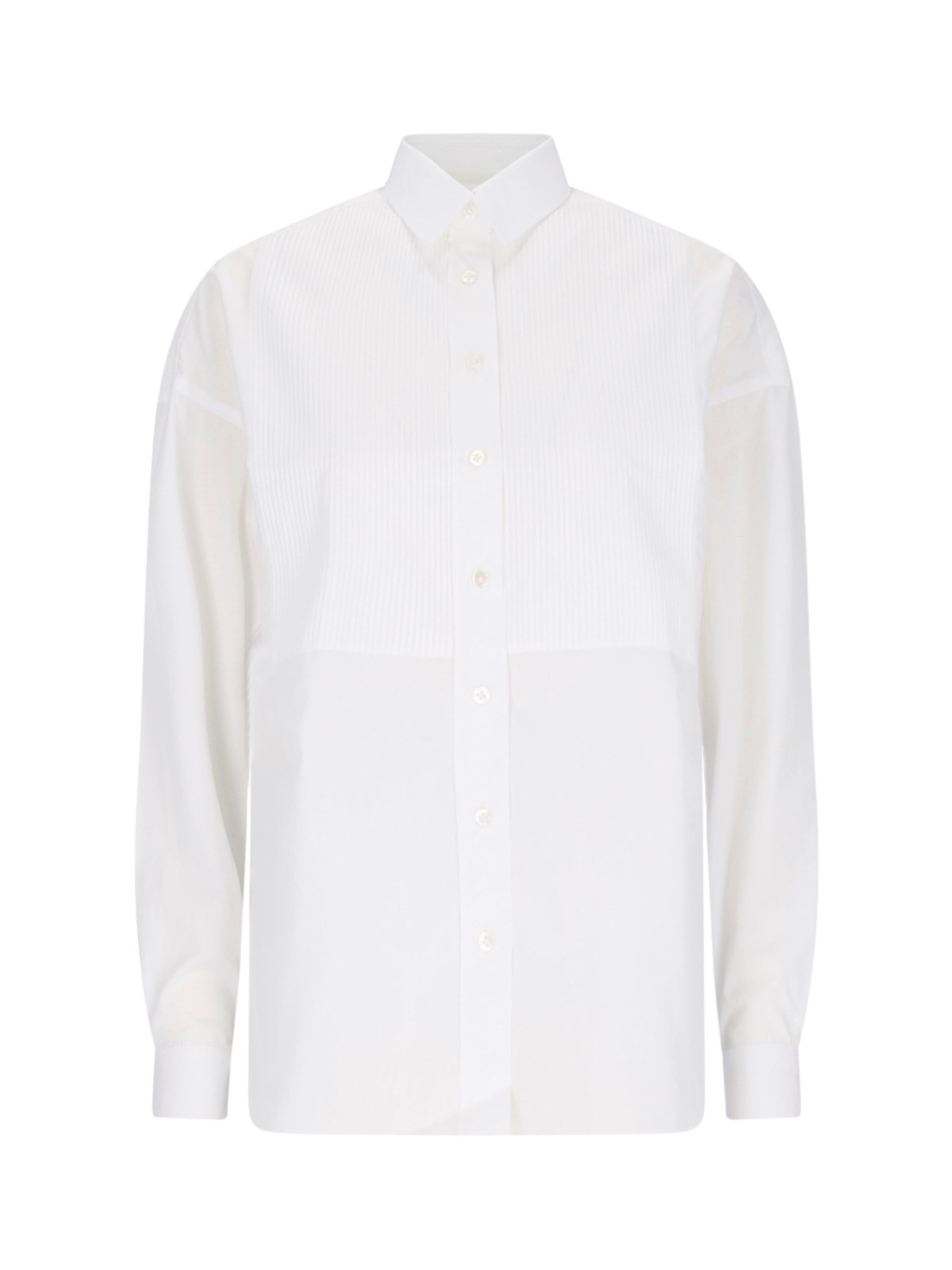 Shop Finamore 1925 'grace' Pleated Shirt In White