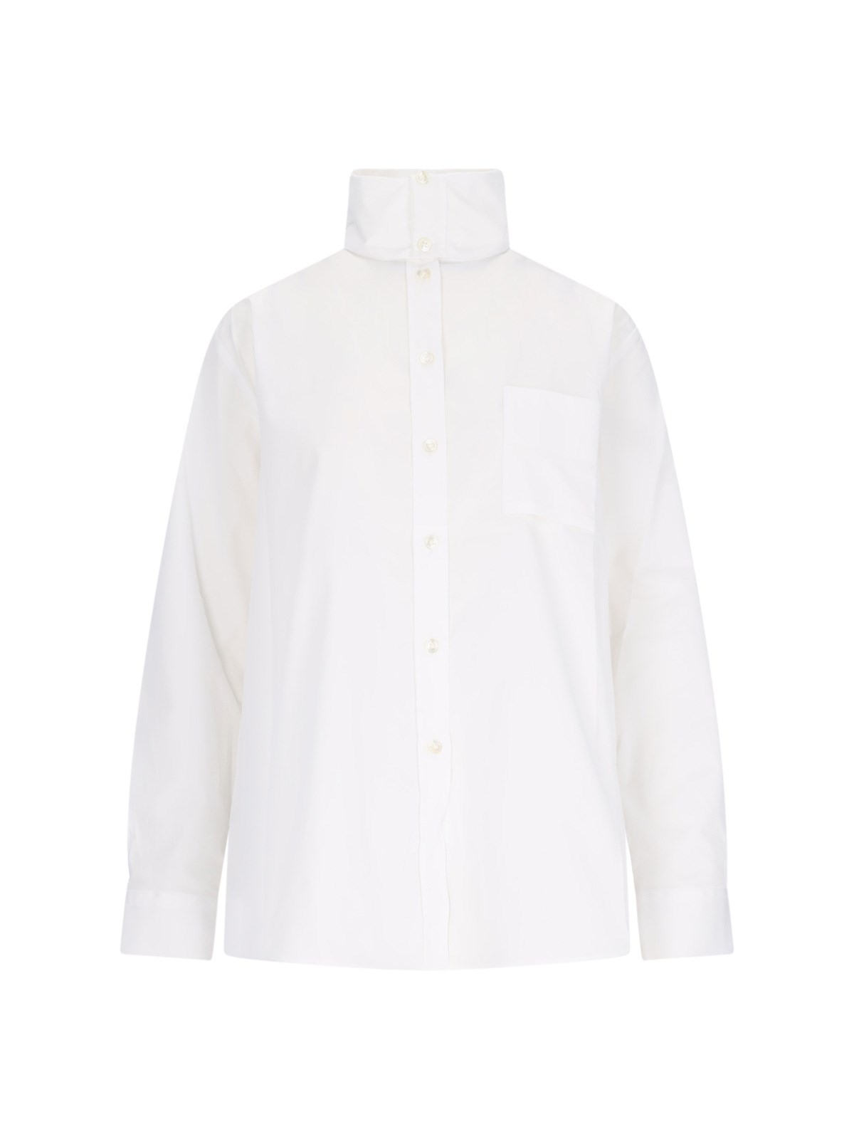 Shop Sibel Saral 'ebrar' High Neck Shirt In White