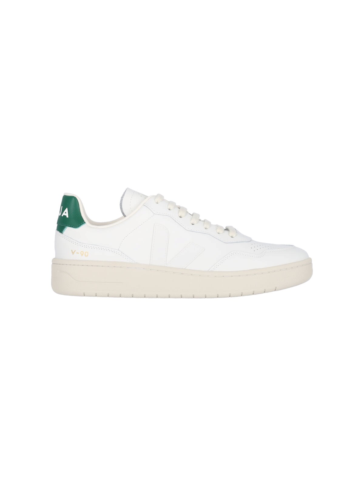 Shop Veja "v-90" Sneakers In White