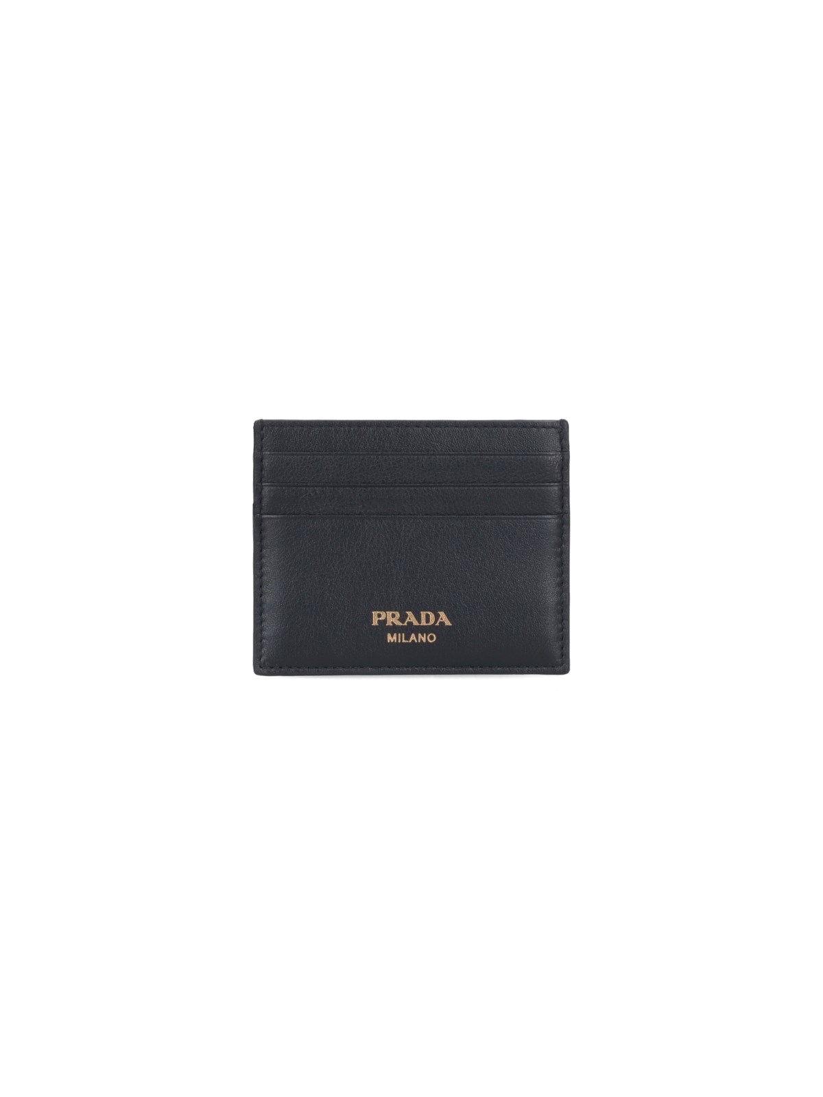 Shop Prada Logo Card Holder In Black  