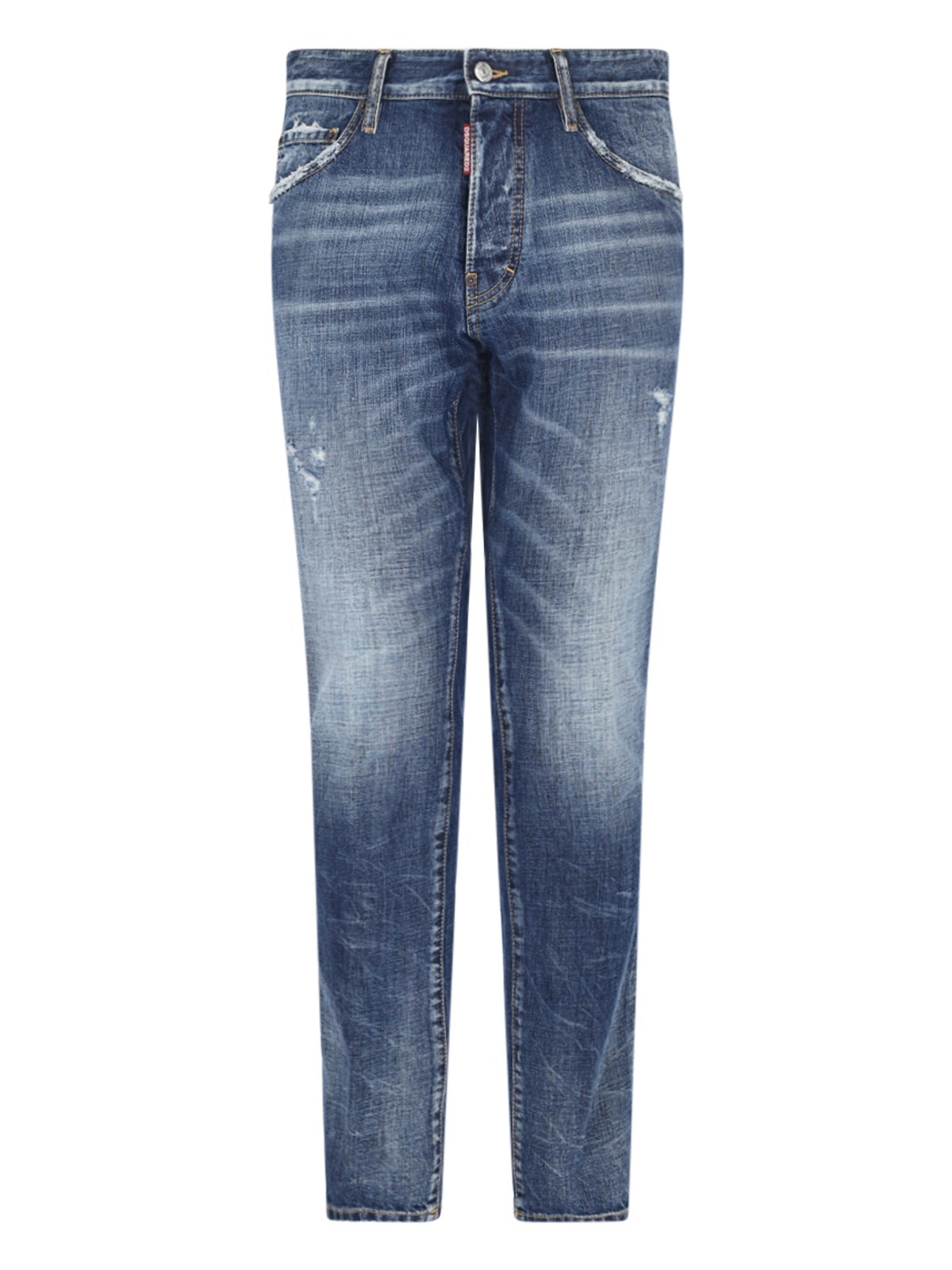 Shop Dsquared2 "cool Guy" Straight Jeans In Blue