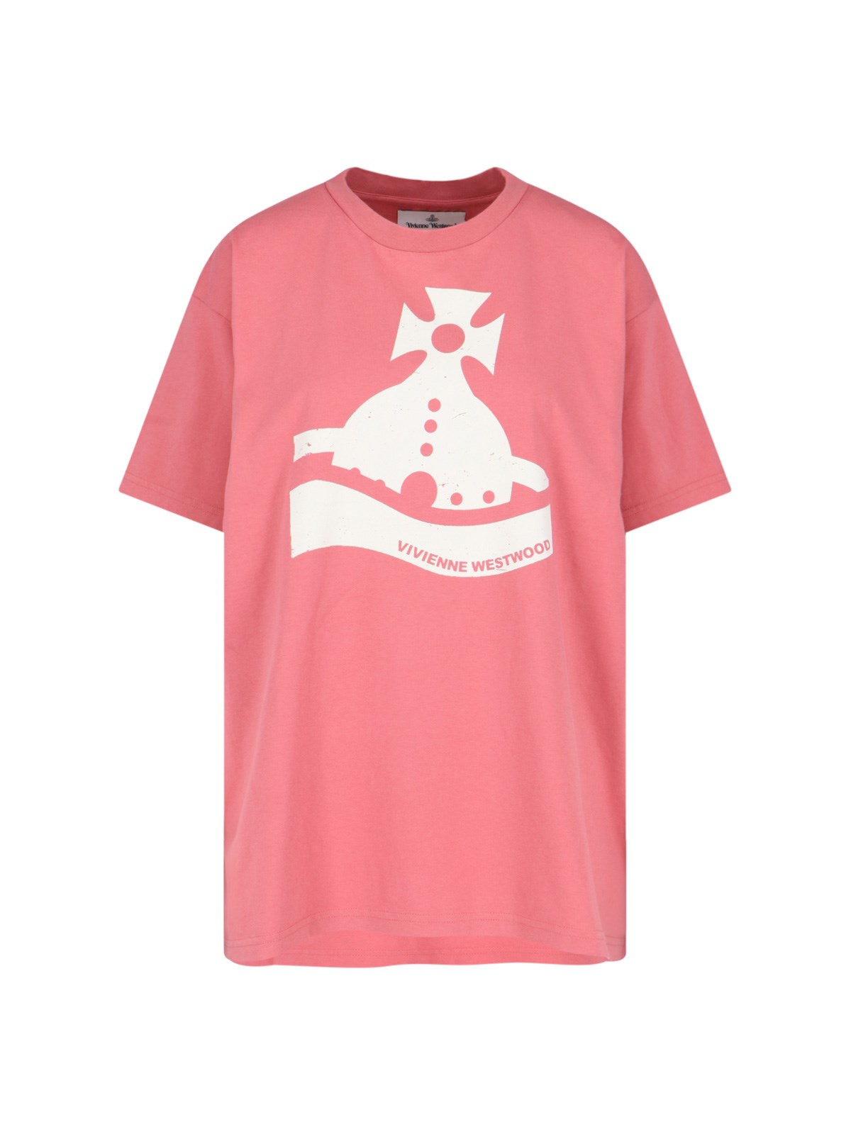 Shop Vivienne Westwood 'sunken Orb' Printed T-shirt In Pink