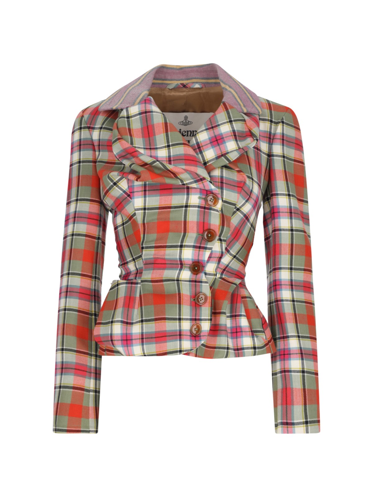 Shop Vivienne Westwood 'drunken Tailored' Blazer In Multi