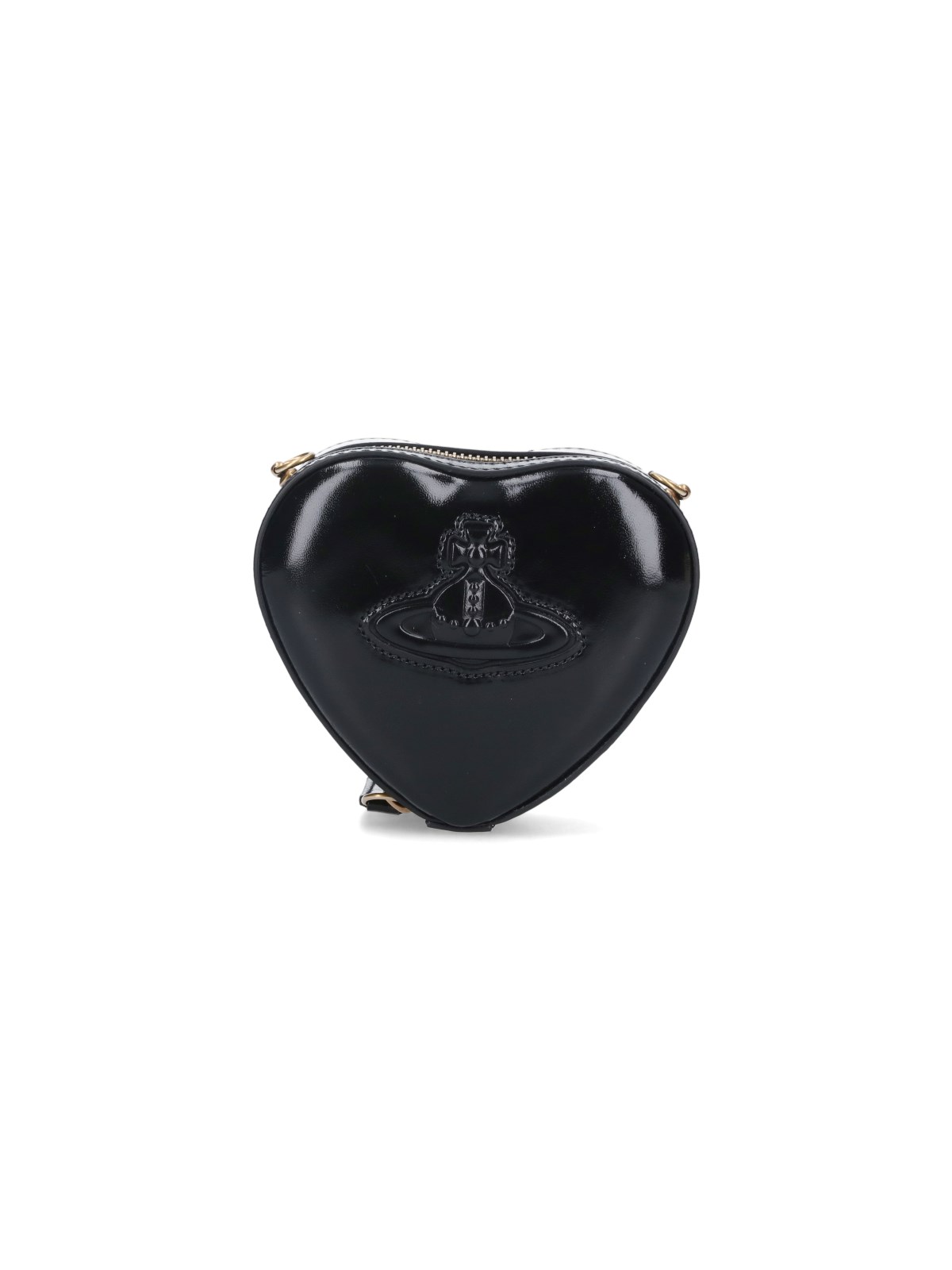 Shop Vivienne Westwood "louise Heart" Crossbody Bag In Black  