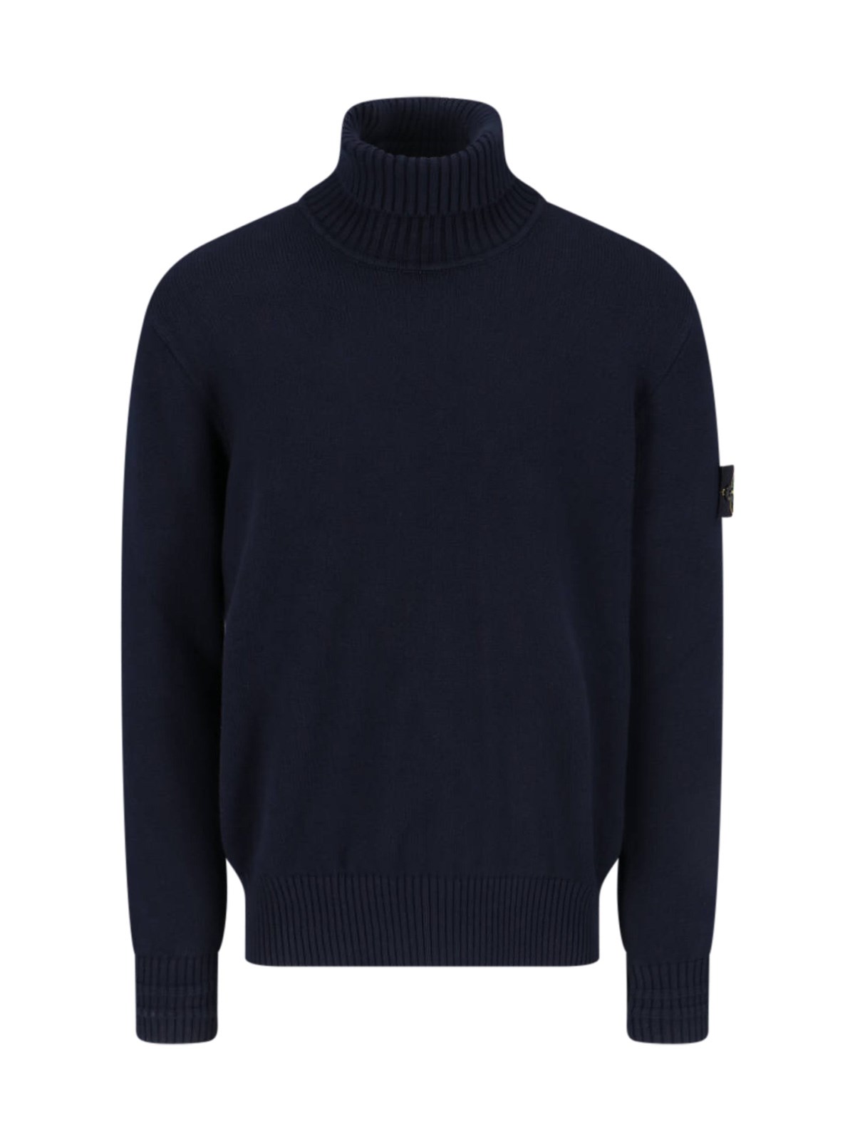 Stone Island Classic Turtleneck Sweater In Blue